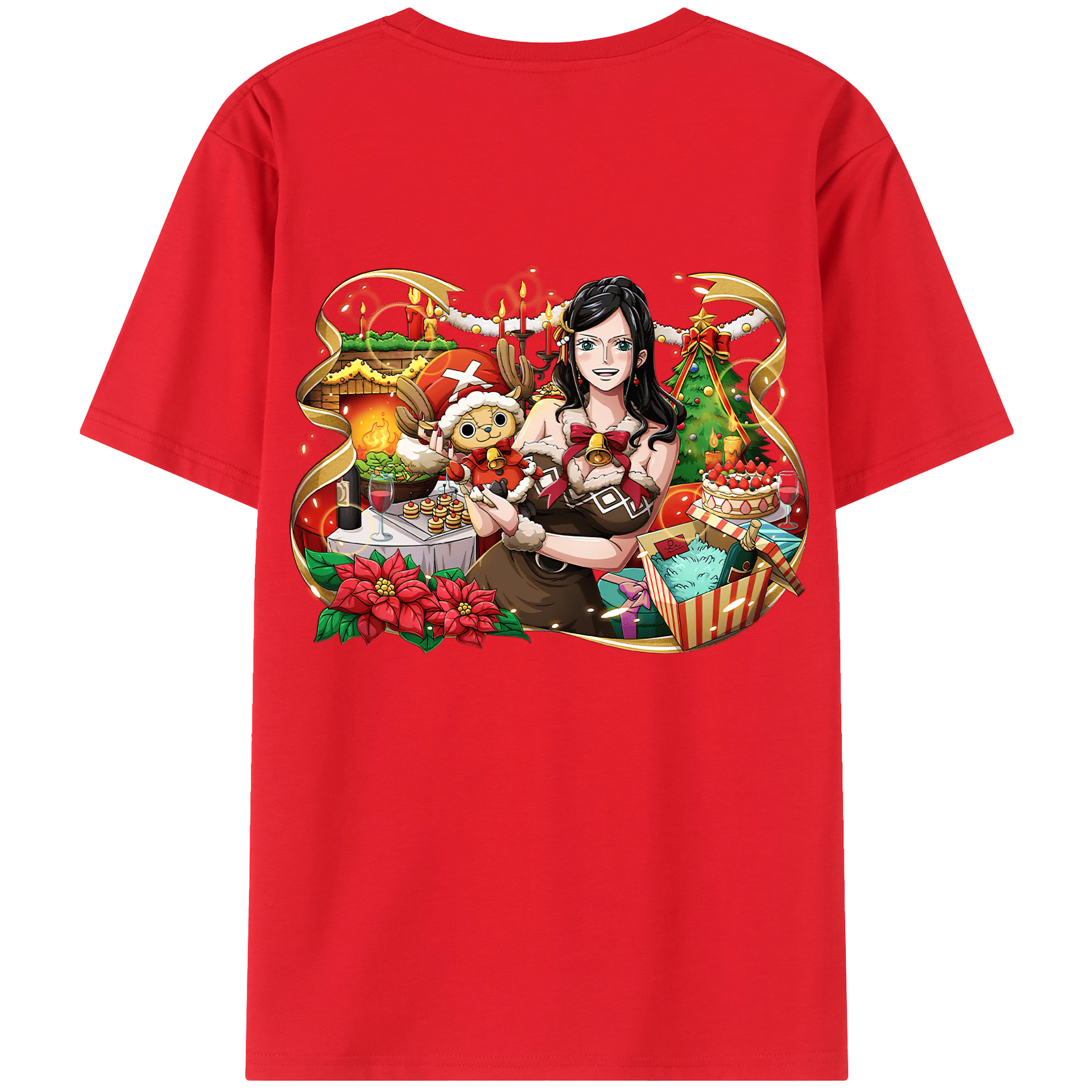 ワンピース ニコ・ロビン ONE PIECE Nico Robin 綿100％半袖Tシャツ（背面プリント）