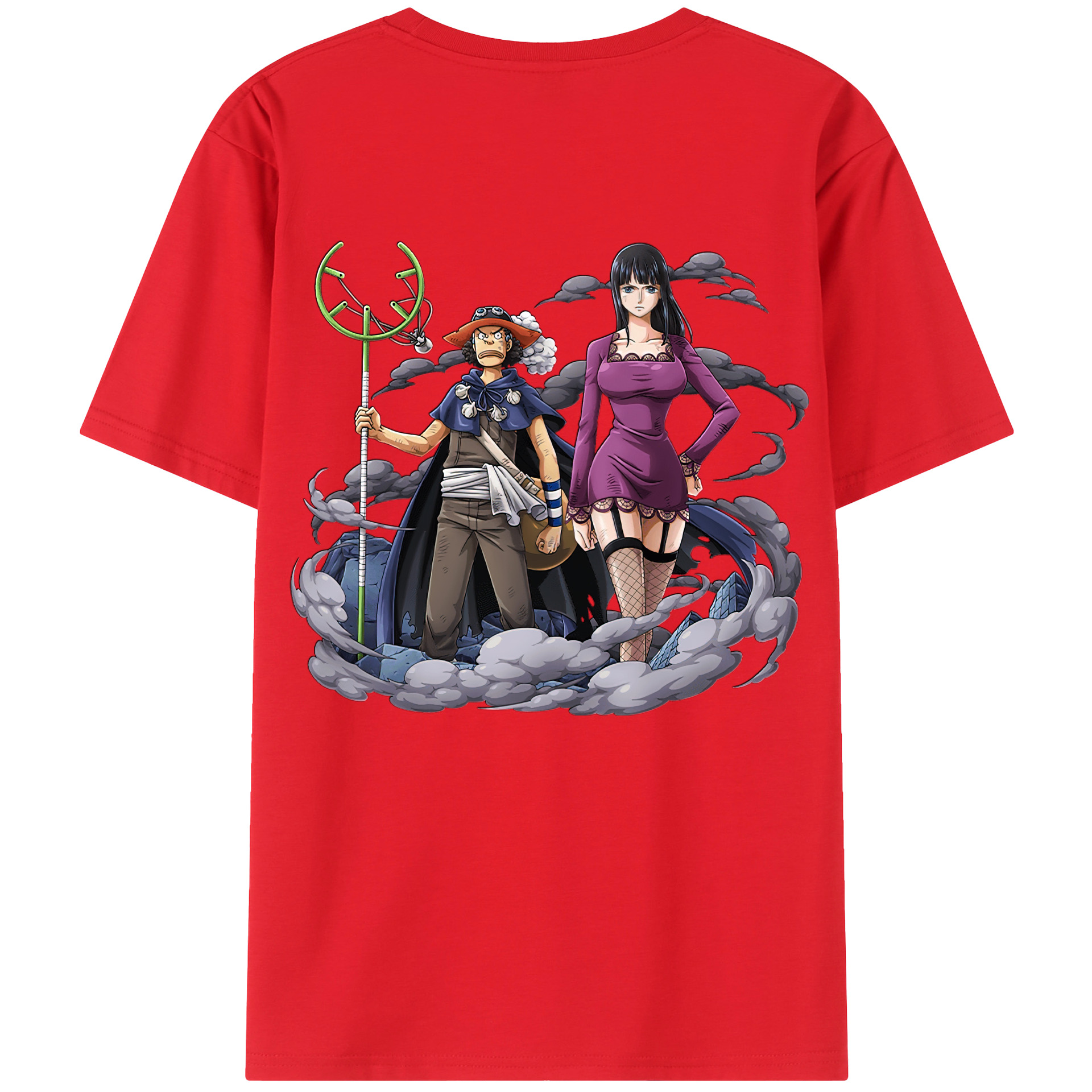 ワンピース ニコ・ロビン ONE PIECE Nico Robin 綿100％半袖Tシャツ（背面プリント）