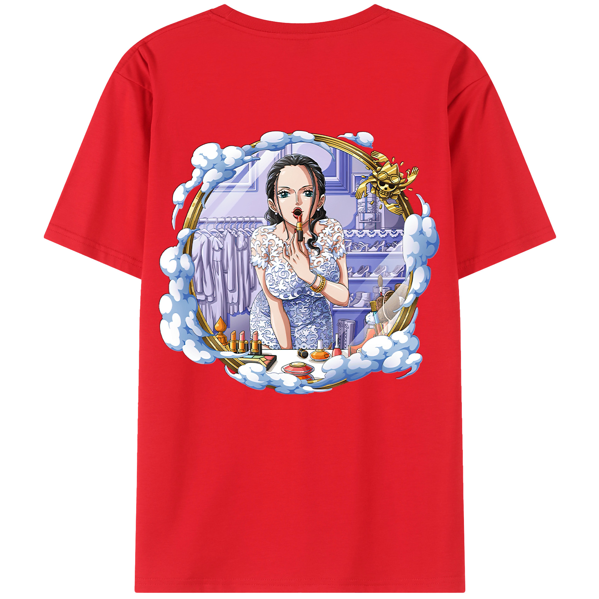 ワンピース ニコ・ロビン ONE PIECE Nico Robin 綿100％半袖Tシャツ（背面プリント）