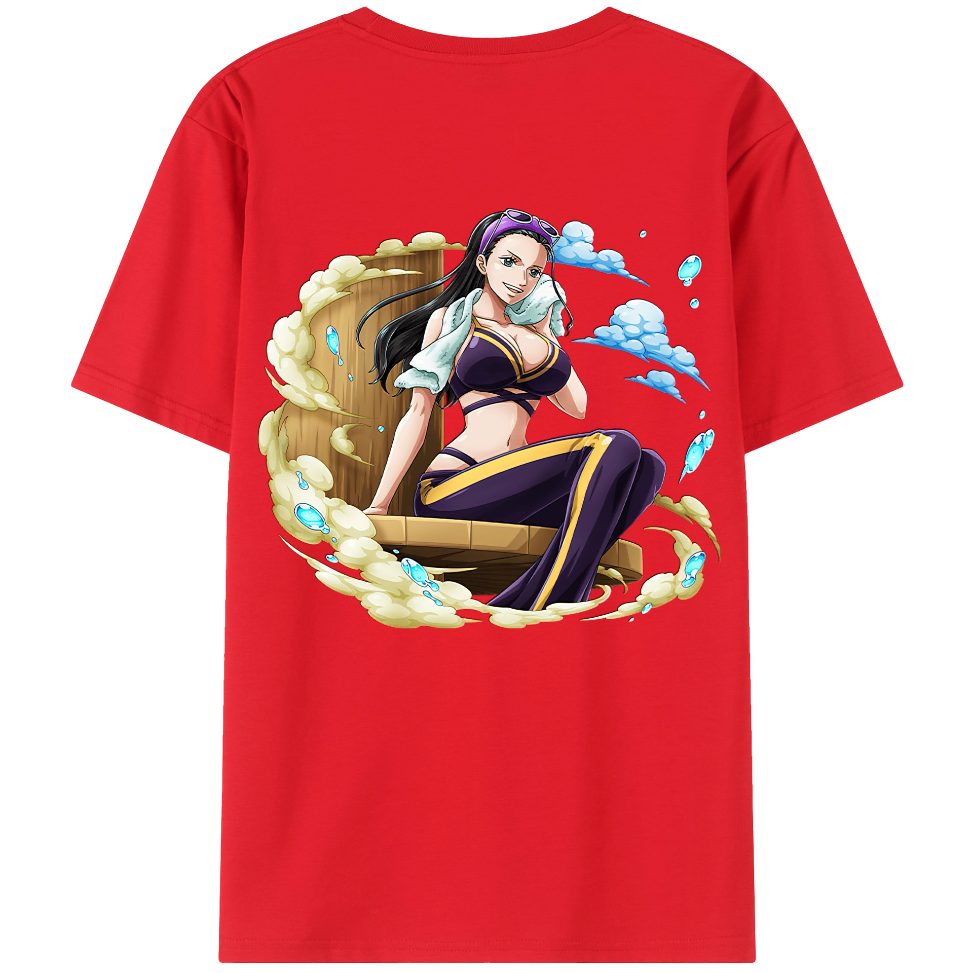 ワンピース ニコ・ロビン ONE PIECE Nico Robin 綿100％半袖Tシャツ（背面プリント）