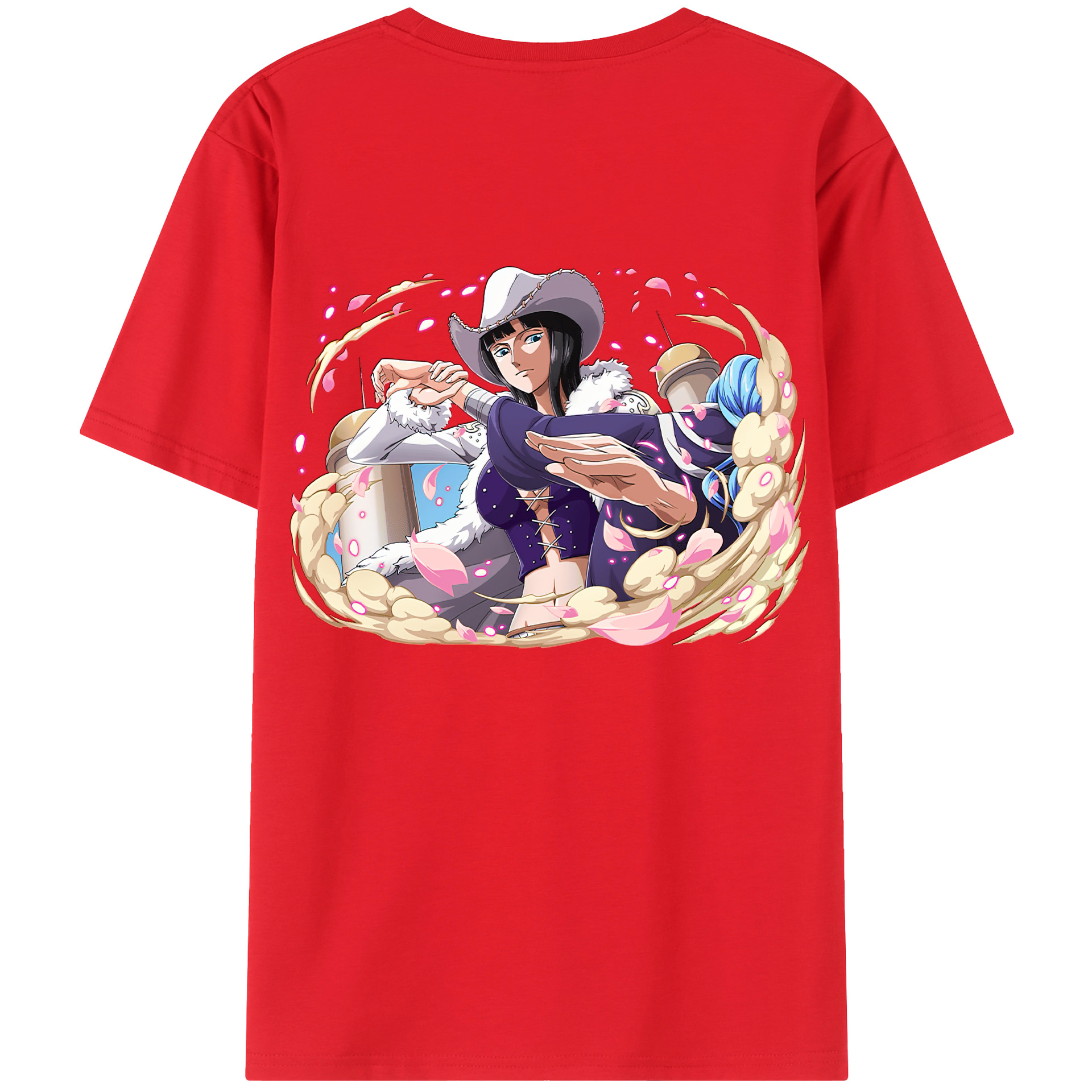 ワンピース ニコ・ロビン ONE PIECE Nico Robin 綿100％半袖Tシャツ（背面プリント）