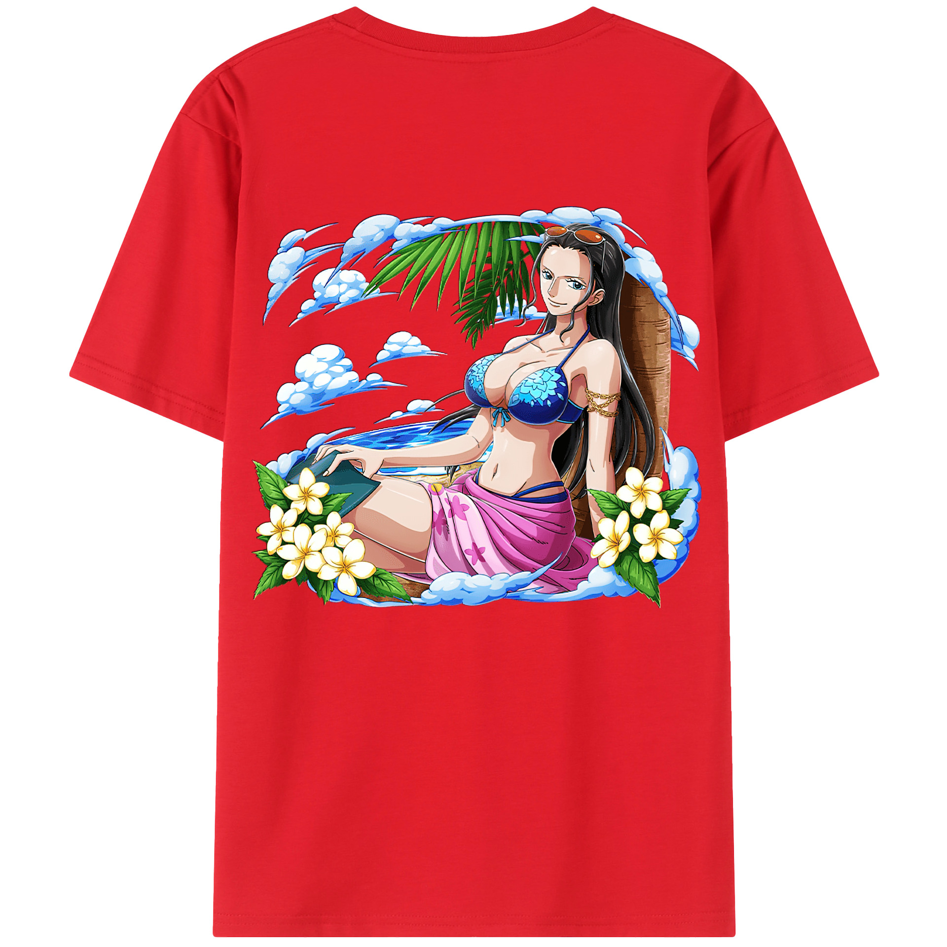 ワンピース ニコ・ロビン ONE PIECE Nico Robin 綿100％半袖Tシャツ（背面プリント）