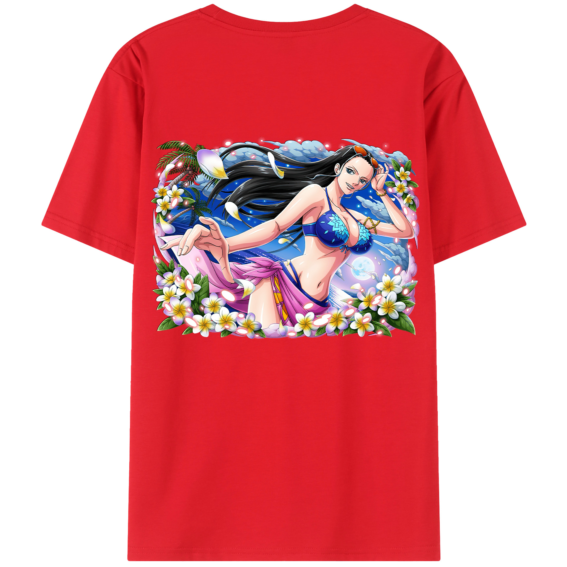 ワンピース ニコ・ロビン ONE PIECE Nico Robin 綿100％半袖Tシャツ（背面プリント）