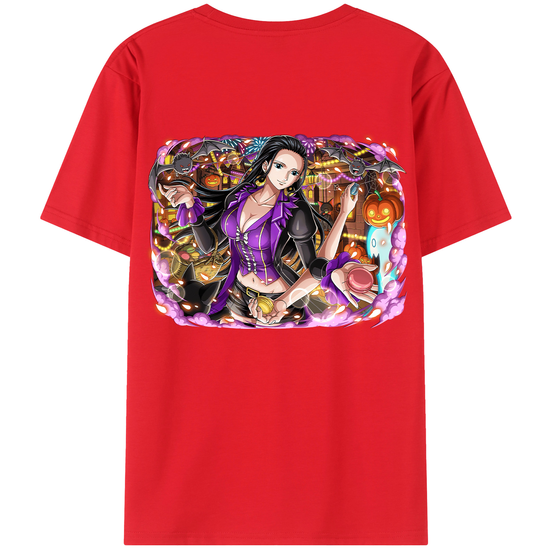 ワンピース ニコ・ロビン ONE PIECE Nico Robin 綿100％半袖Tシャツ（背面プリント）