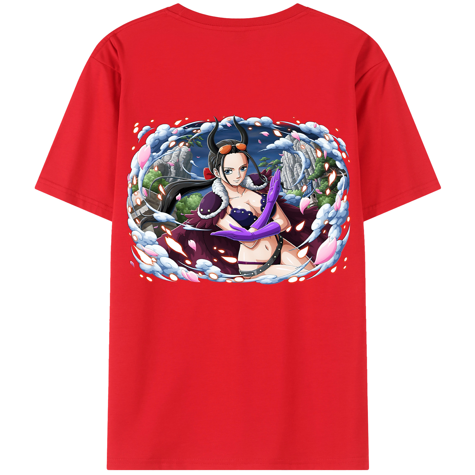 ワンピース ニコ・ロビン ONE PIECE Nico Robin 綿100％半袖Tシャツ（背面プリント）