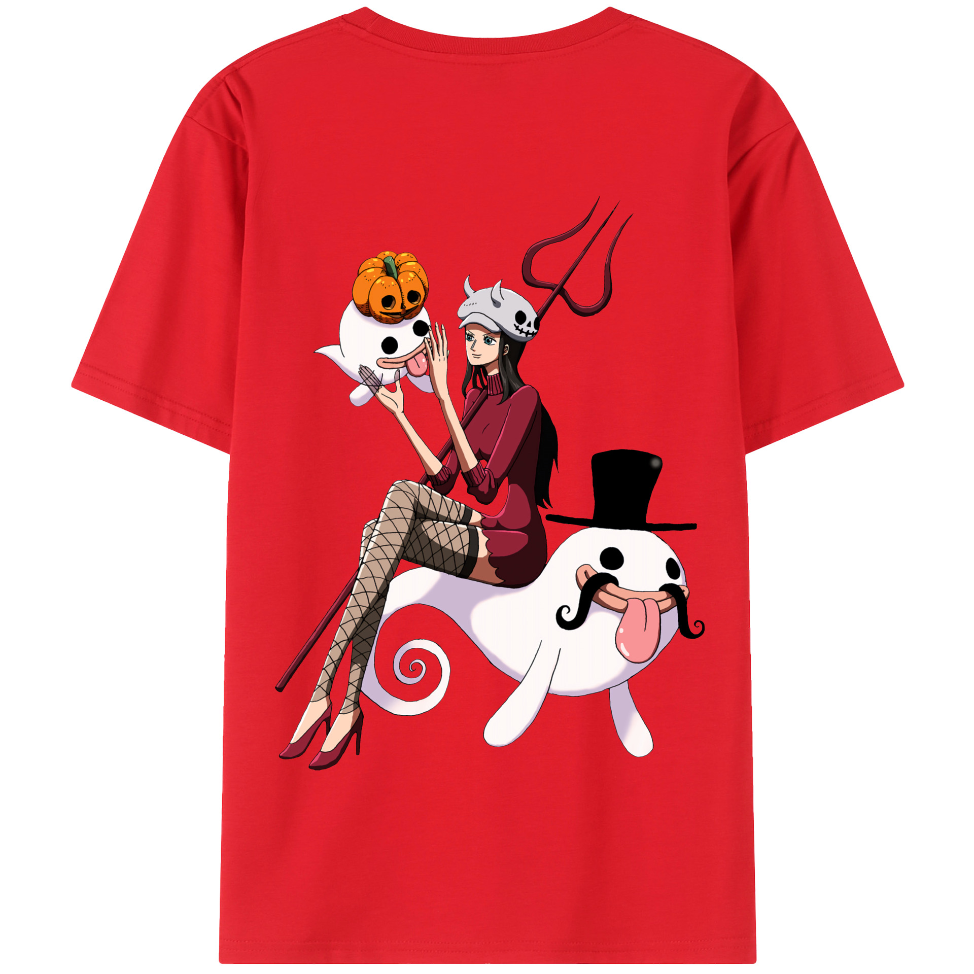 ワンピース ニコ・ロビン ONE PIECE Nico Robin 綿100％半袖Tシャツ（背面プリント）