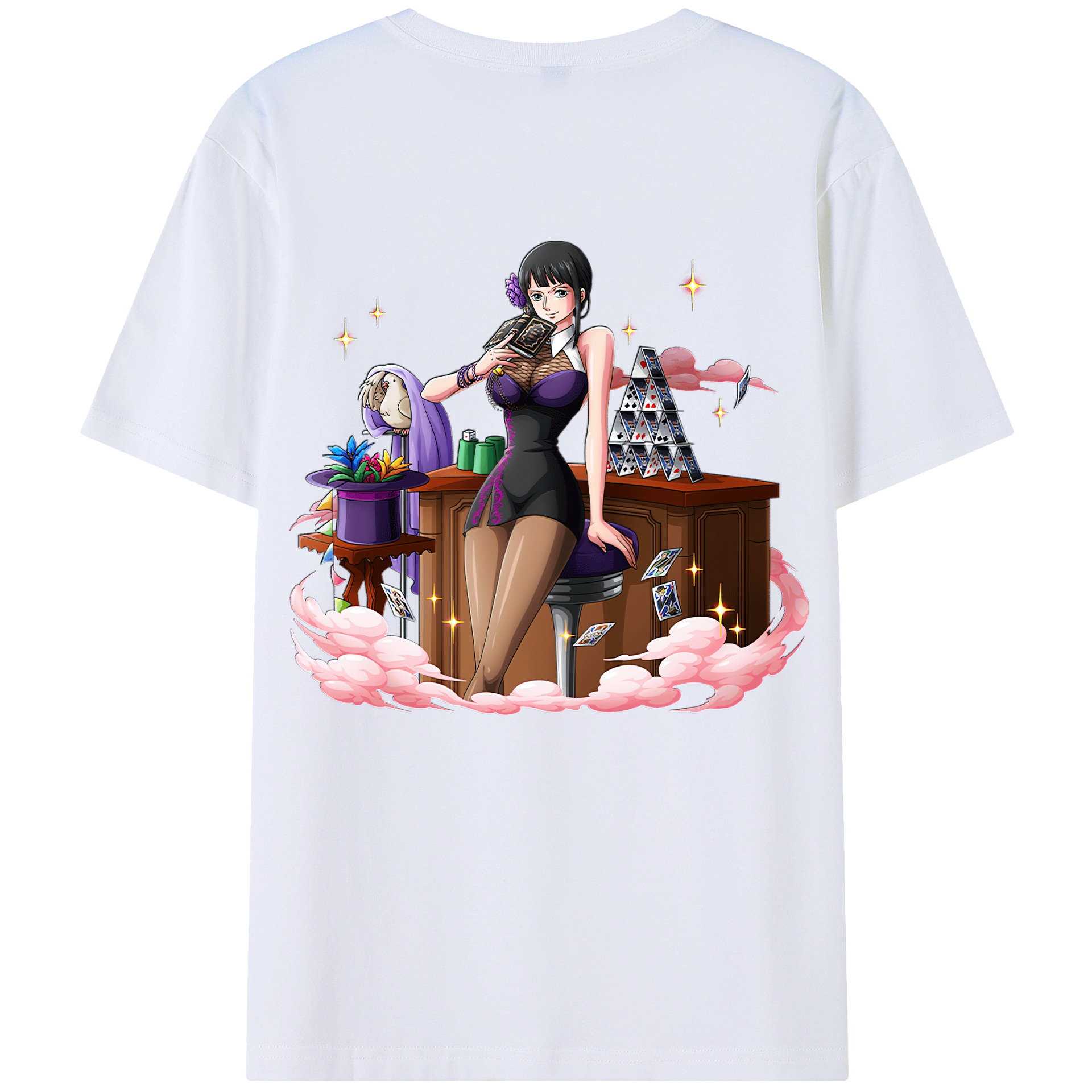 ワンピース ニコ・ロビン ONE PIECE Nico Robin 綿100％半袖Tシャツ（背面プリント）