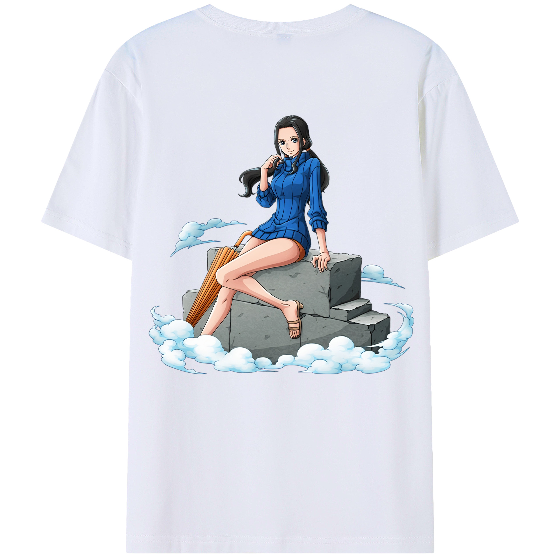 ワンピース ニコ・ロビン ONE PIECE Nico Robin 綿100％半袖Tシャツ（背面プリント）