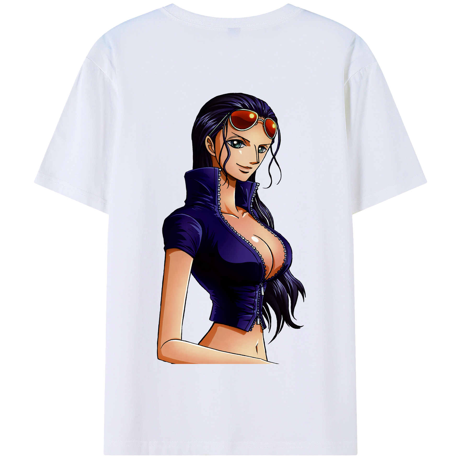 ワンピース ニコ・ロビン ONE PIECE Nico Robin 綿100％半袖Tシャツ（背面プリント）
