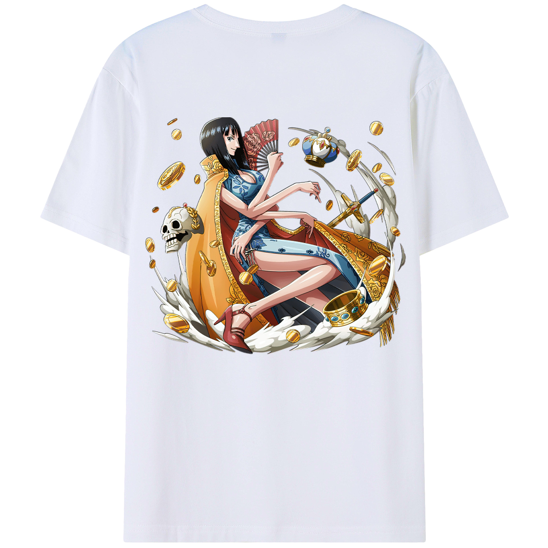 ワンピース ニコ・ロビン ONE PIECE Nico Robin 綿100％半袖Tシャツ（背面プリント）