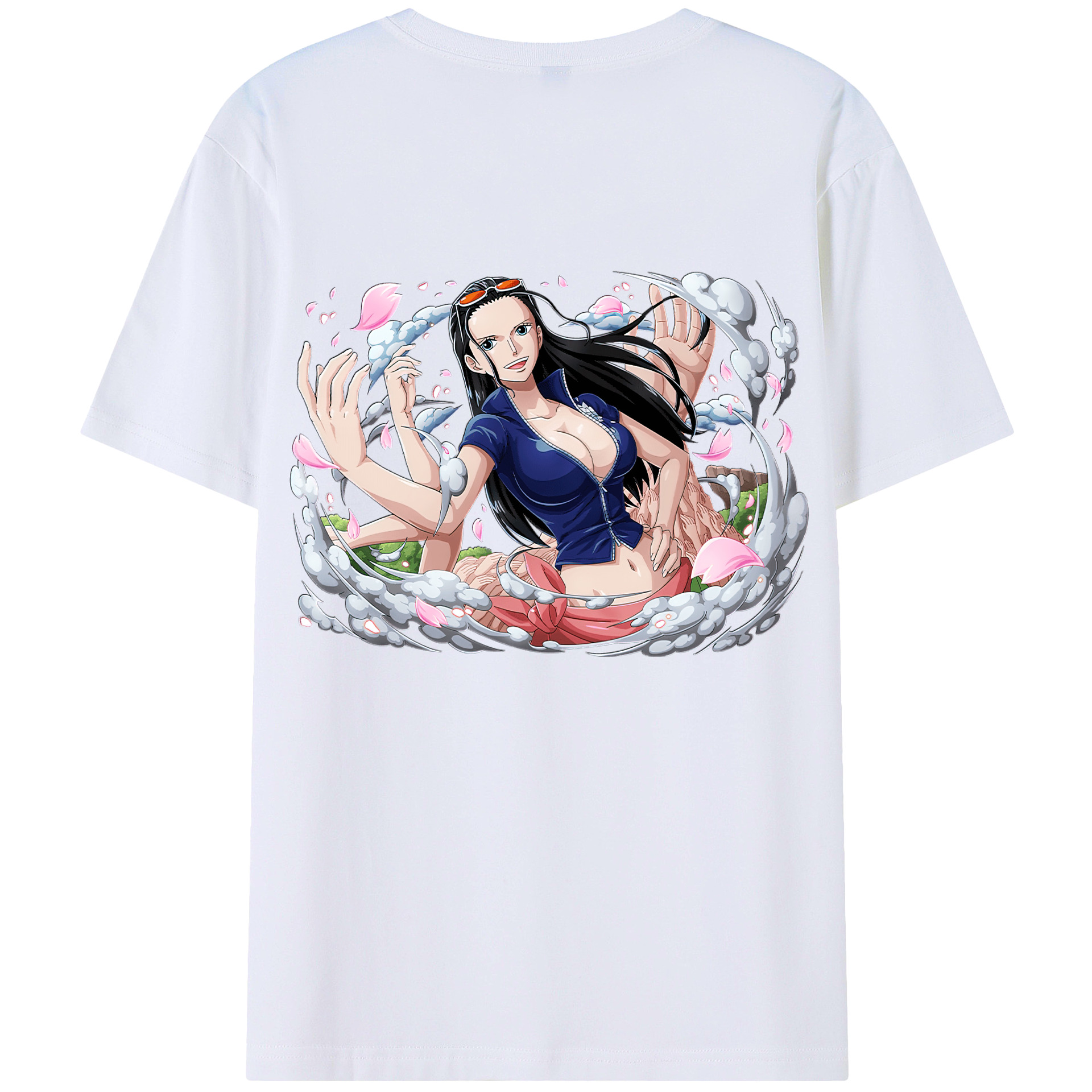 ワンピース ニコ・ロビン ONE PIECE Nico Robin 綿100％半袖Tシャツ（背面プリント）