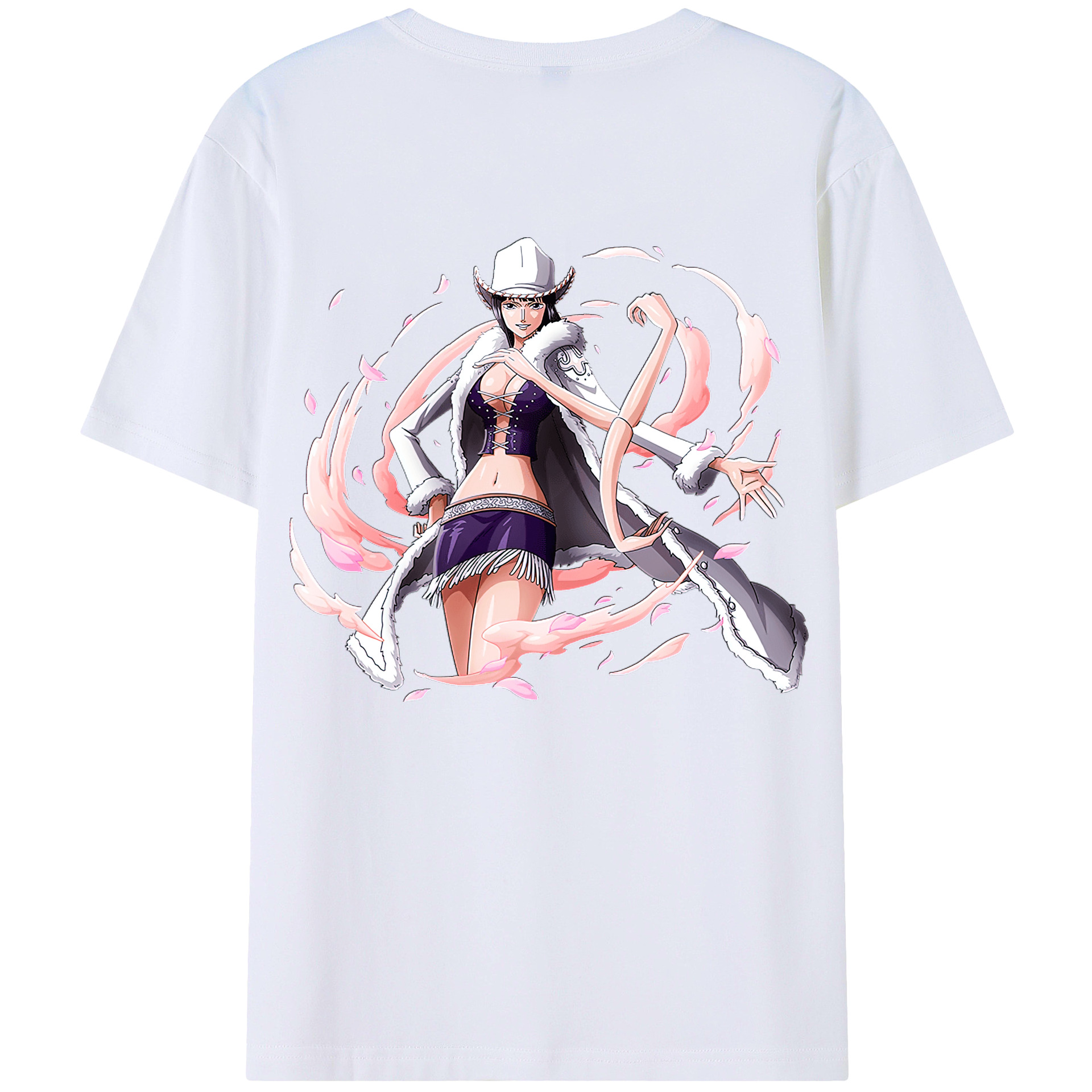 ワンピース ニコ・ロビン ONE PIECE Nico Robin 綿100％半袖Tシャツ（背面プリント）