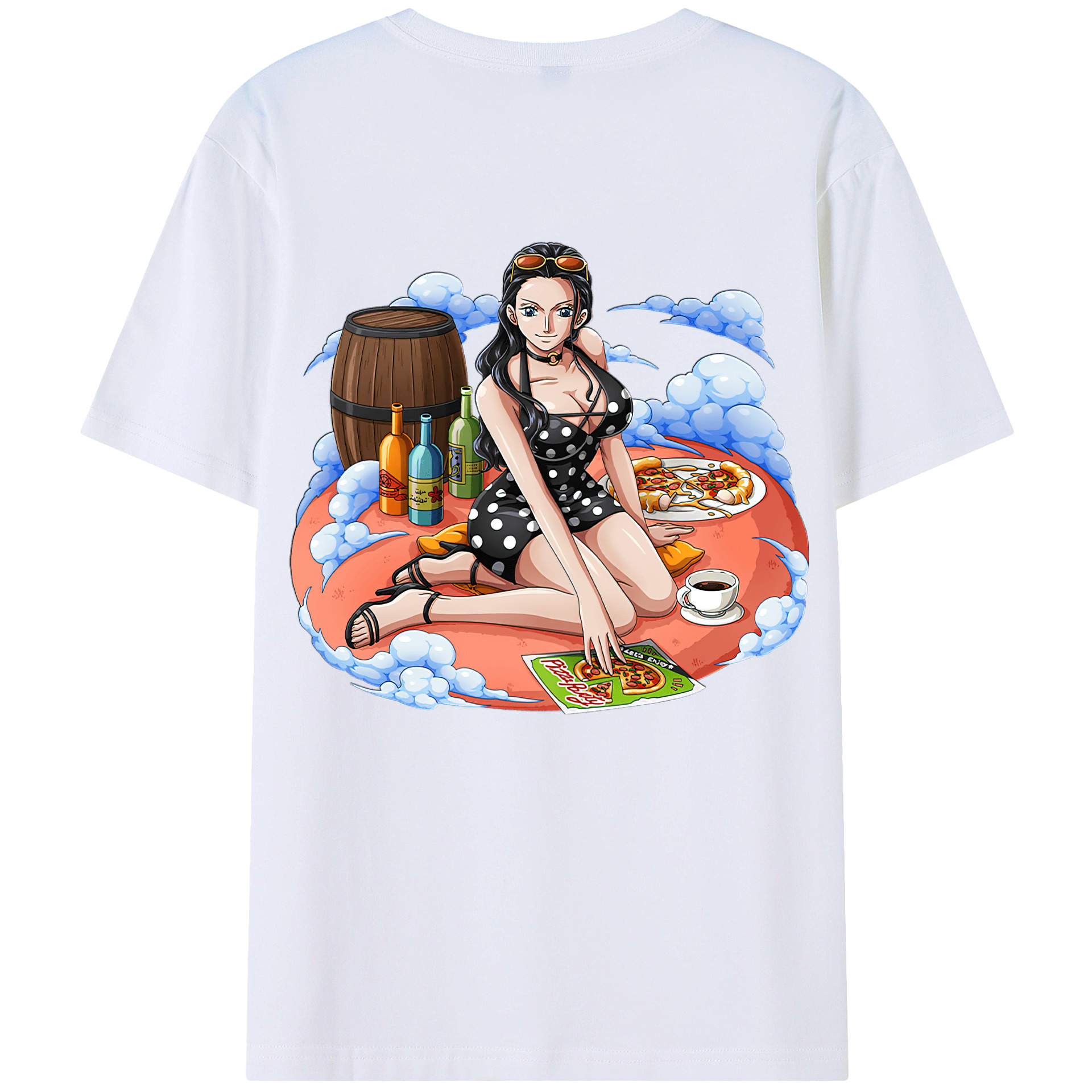 ワンピース ニコ・ロビン ONE PIECE Nico Robin 綿100％半袖Tシャツ（背面プリント）