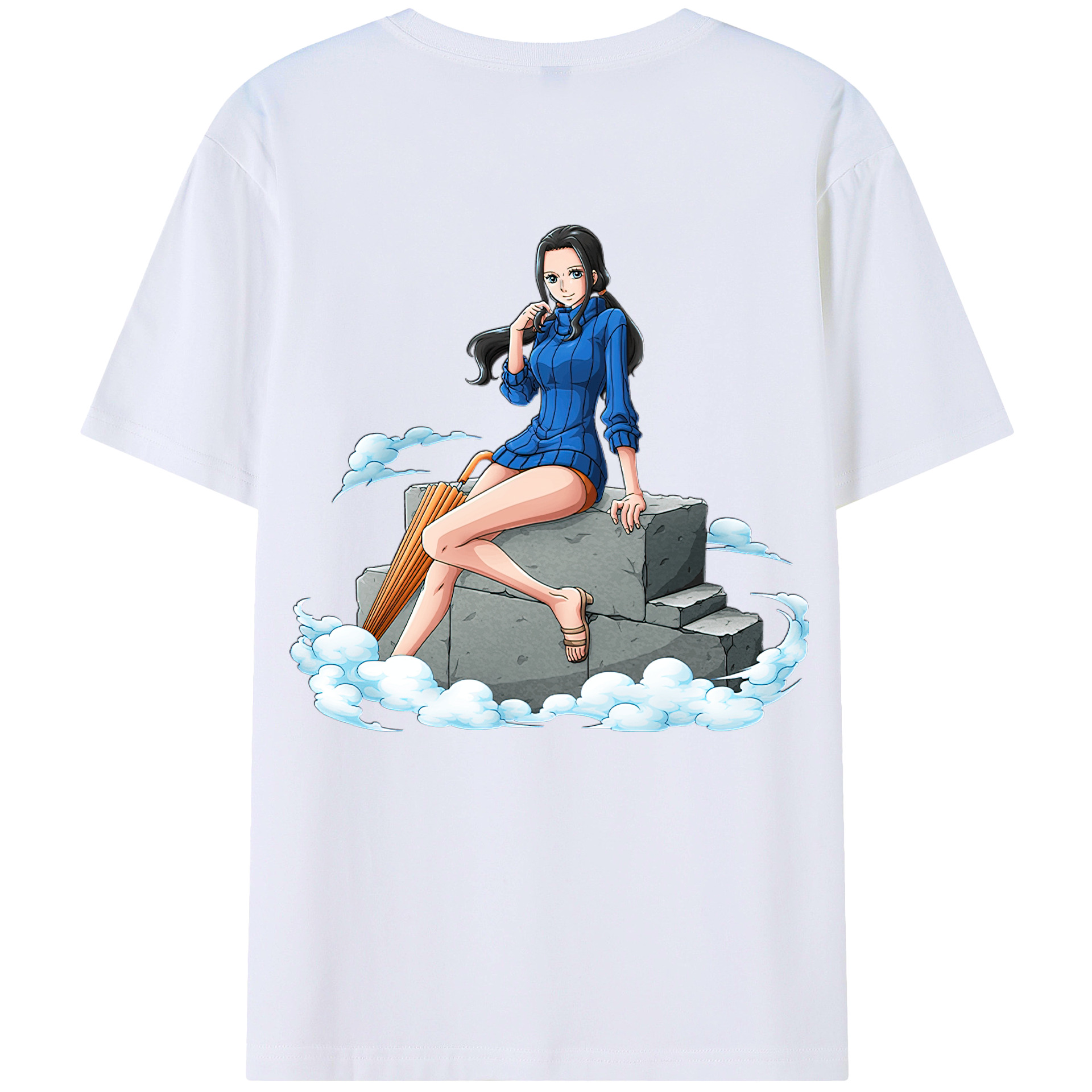 ワンピース ニコ・ロビン ONE PIECE Nico Robin 綿100％半袖Tシャツ（背面プリント）