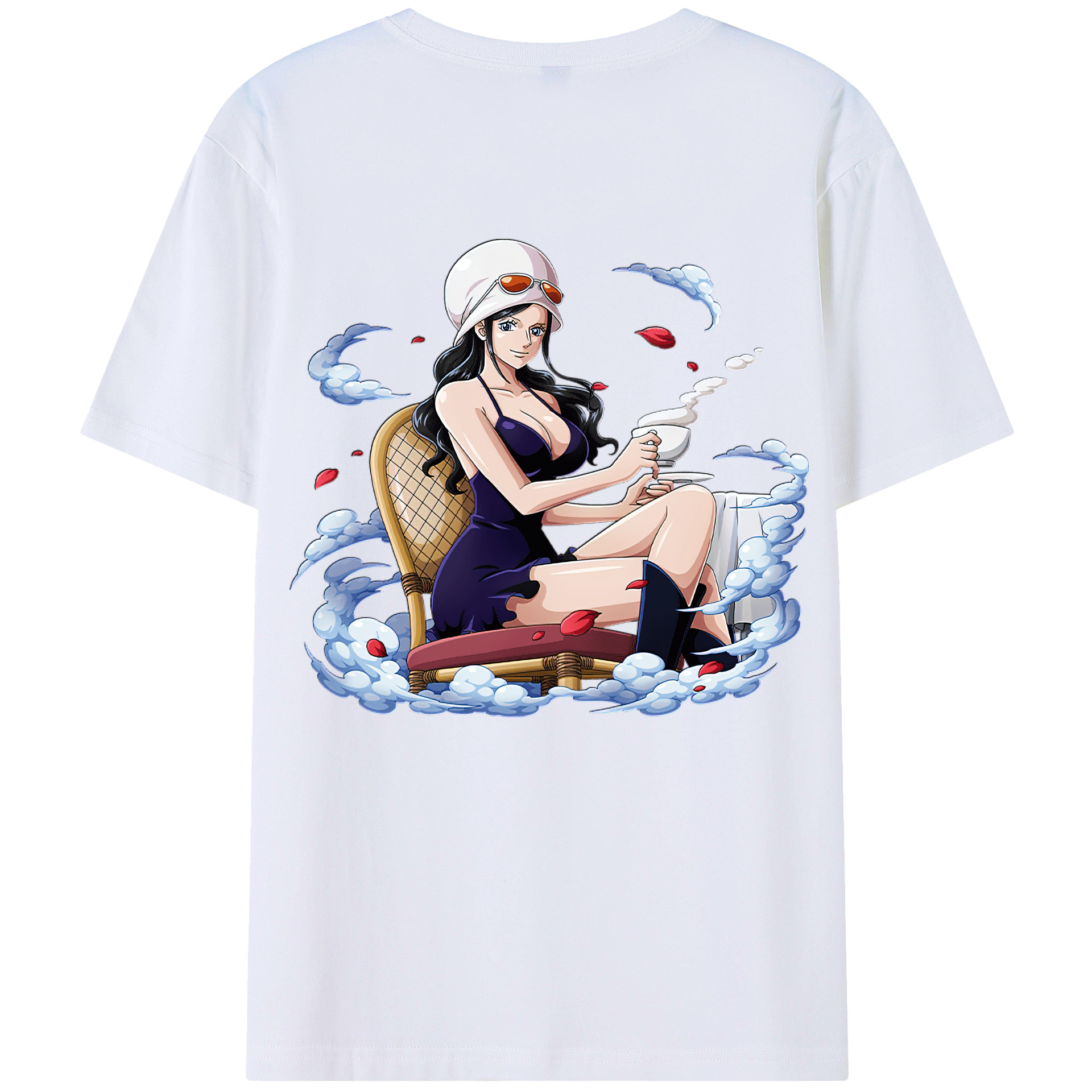 ワンピース ニコ・ロビン ONE PIECE Nico Robin 綿100％半袖Tシャツ（背面プリント）