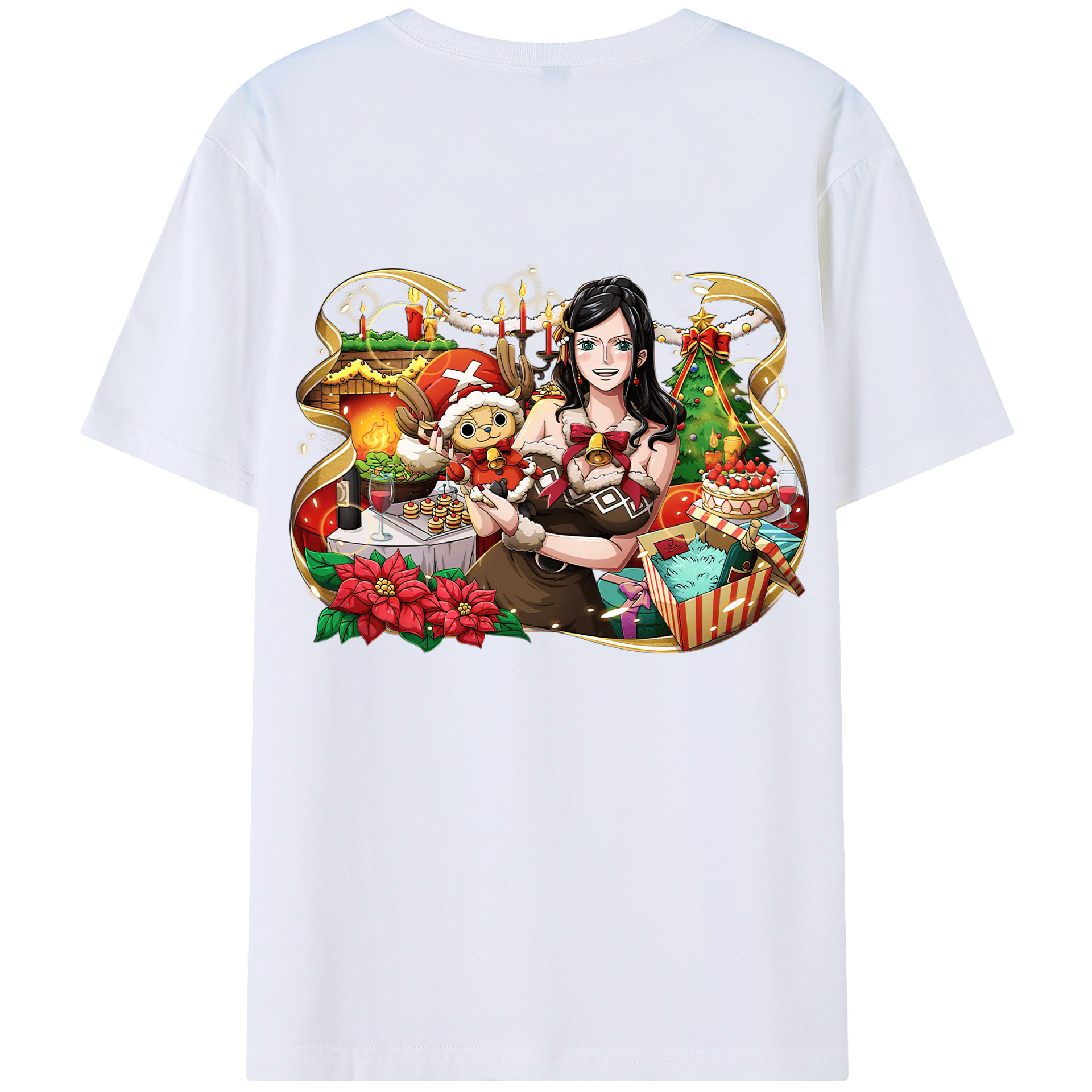 ワンピース ニコ・ロビン ONE PIECE Nico Robin 綿100％半袖Tシャツ（背面プリント）