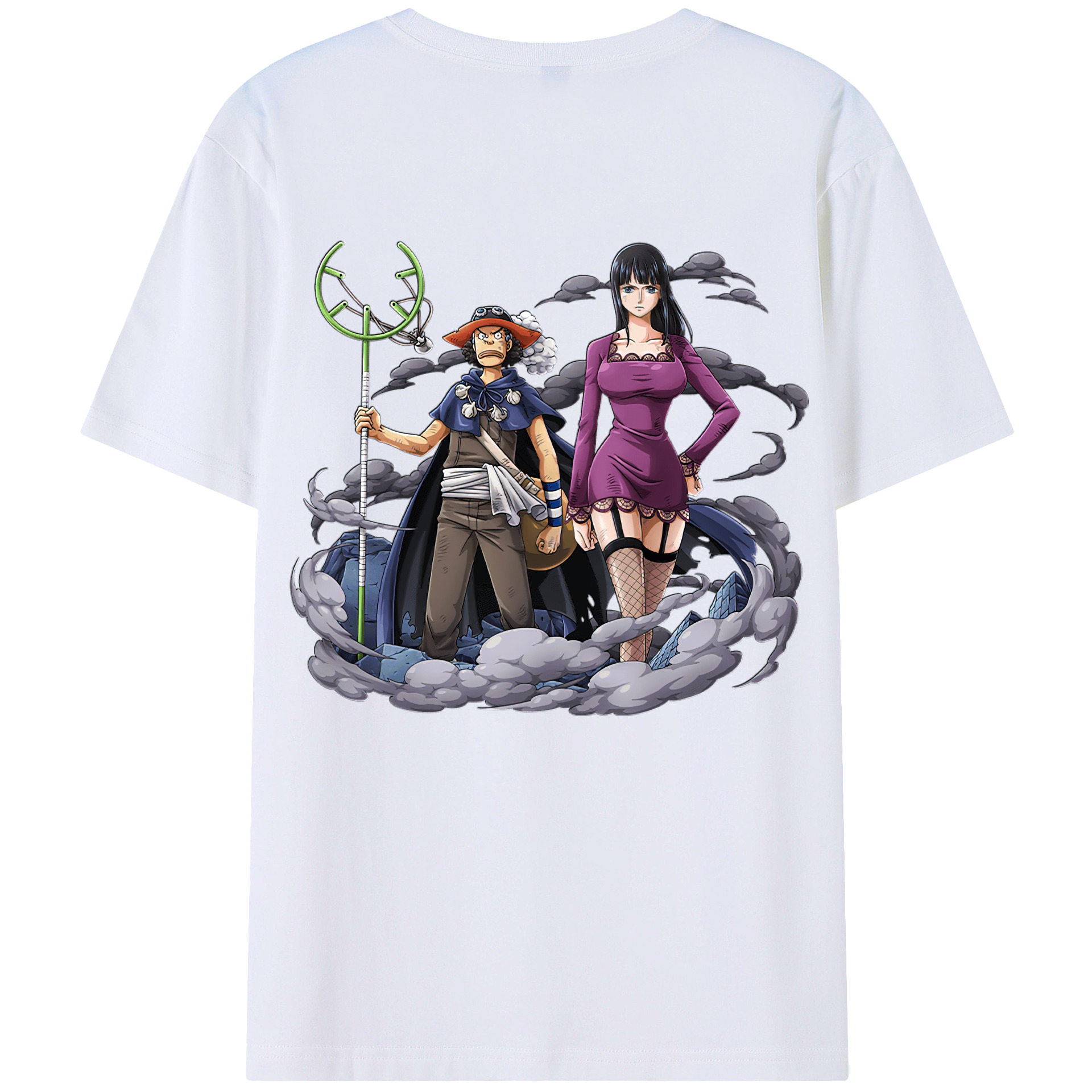 ワンピース ニコ・ロビン ONE PIECE Nico Robin 綿100％半袖Tシャツ（背面プリント）
