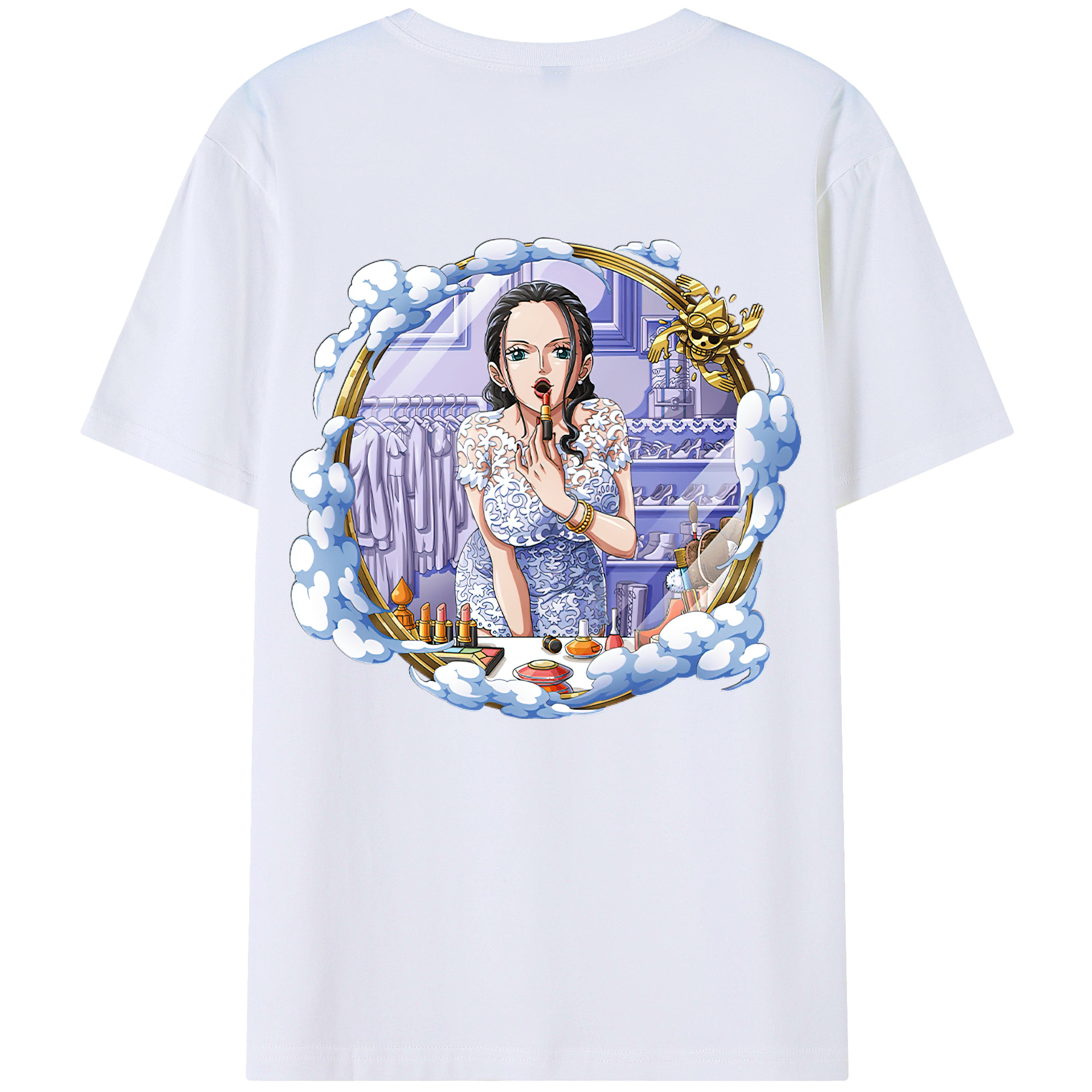 ワンピース ニコ・ロビン ONE PIECE Nico Robin 綿100％半袖Tシャツ（背面プリント）