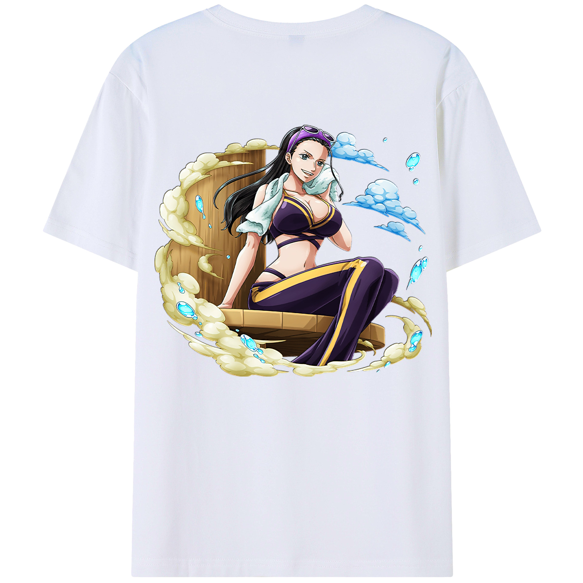 ワンピース ニコ・ロビン ONE PIECE Nico Robin 綿100％半袖Tシャツ（背面プリント）