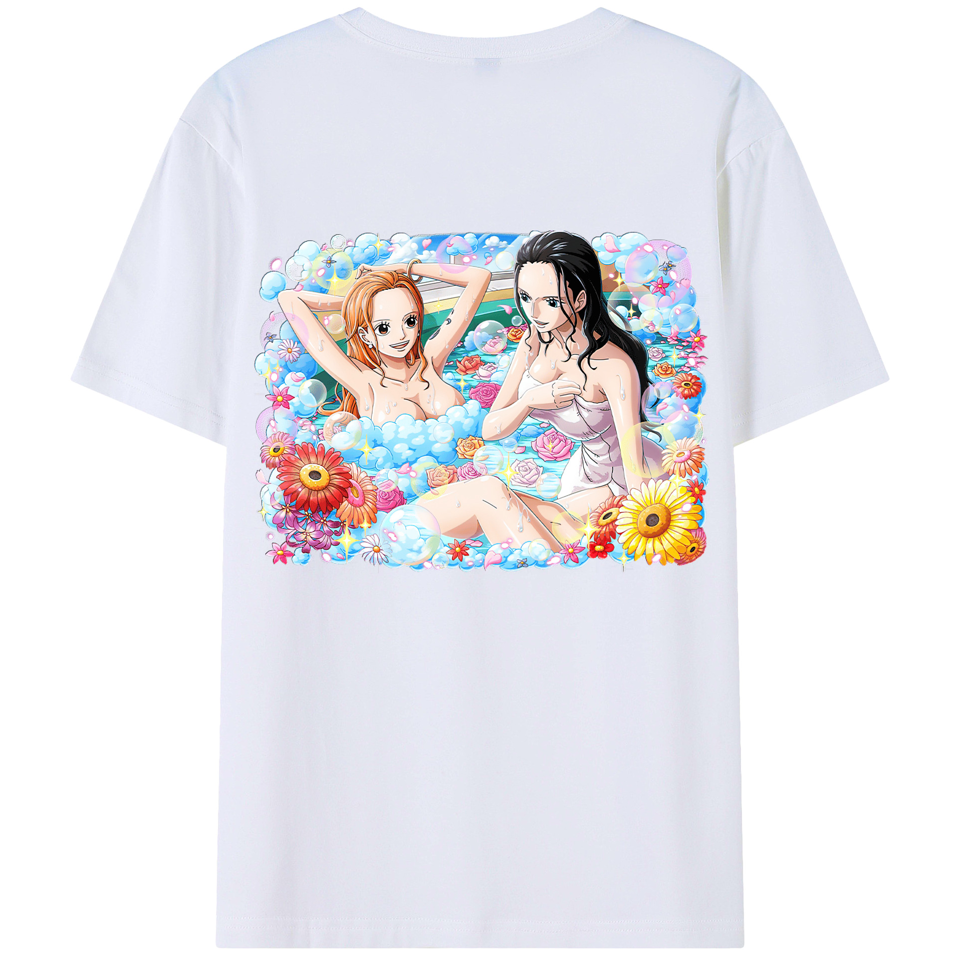 ワンピース ニコ・ロビン ONE PIECE Nico Robin 綿100％半袖Tシャツ（背面プリント）