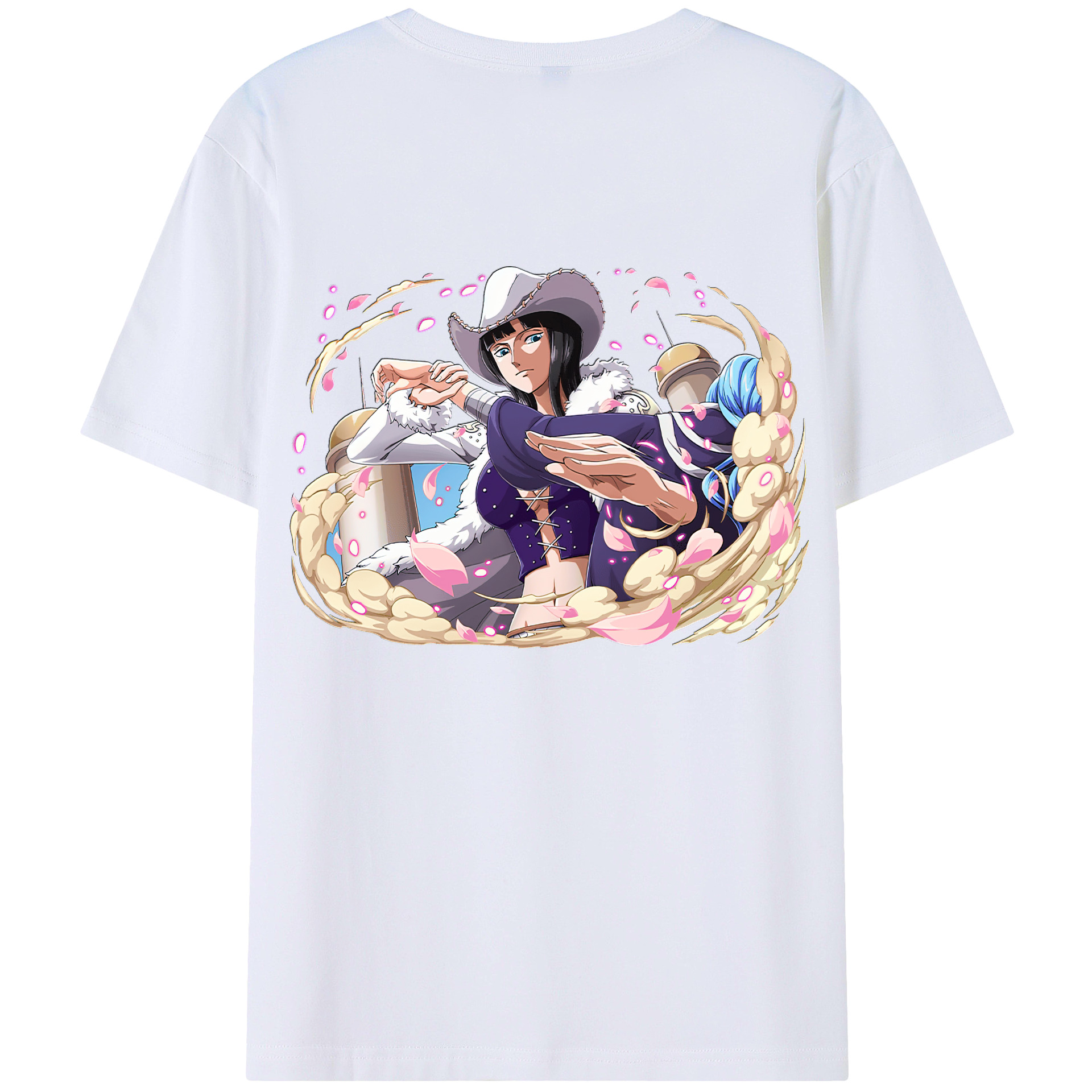 ワンピース ニコ・ロビン ONE PIECE Nico Robin 綿100％半袖Tシャツ（背面プリント）