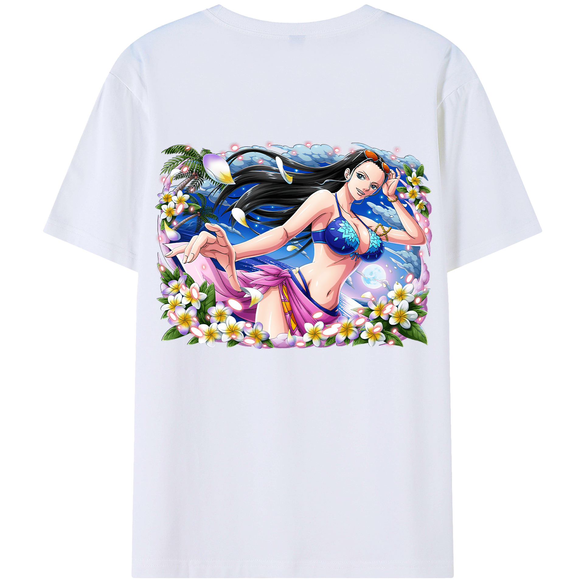 ワンピース ニコ・ロビン ONE PIECE Nico Robin 綿100％半袖Tシャツ（背面プリント）