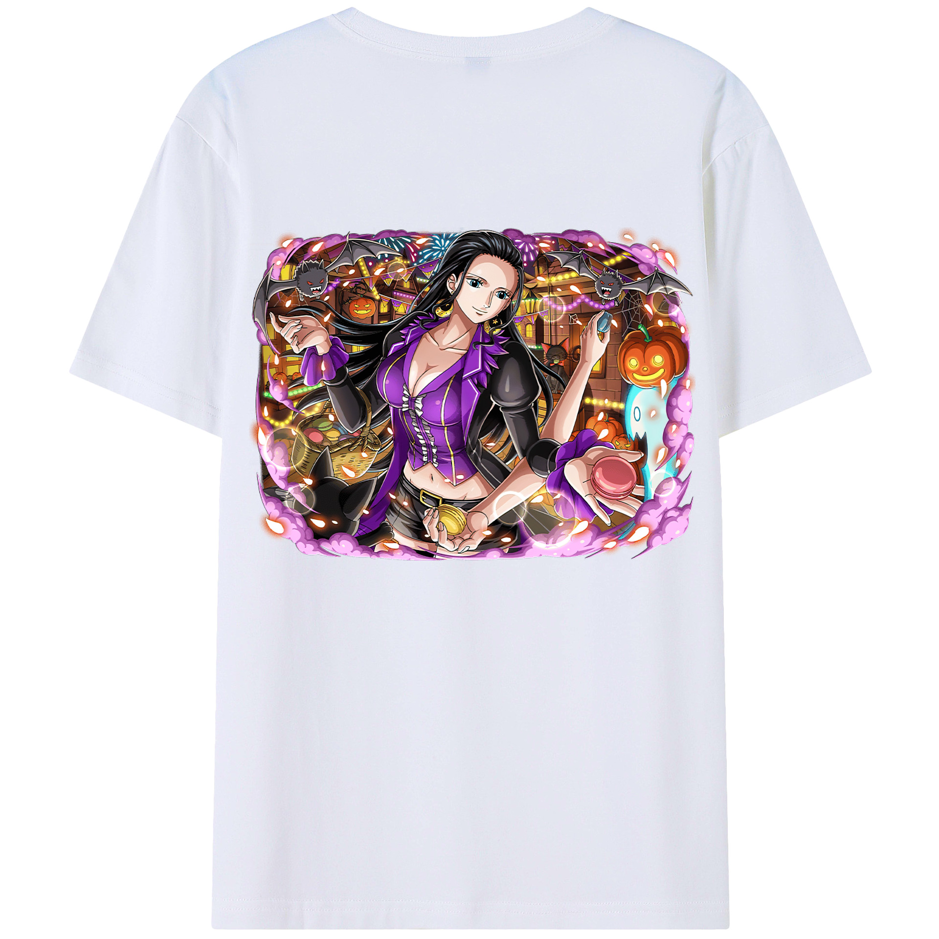 ワンピース ニコ・ロビン ONE PIECE Nico Robin 綿100％半袖Tシャツ（背面プリント）
