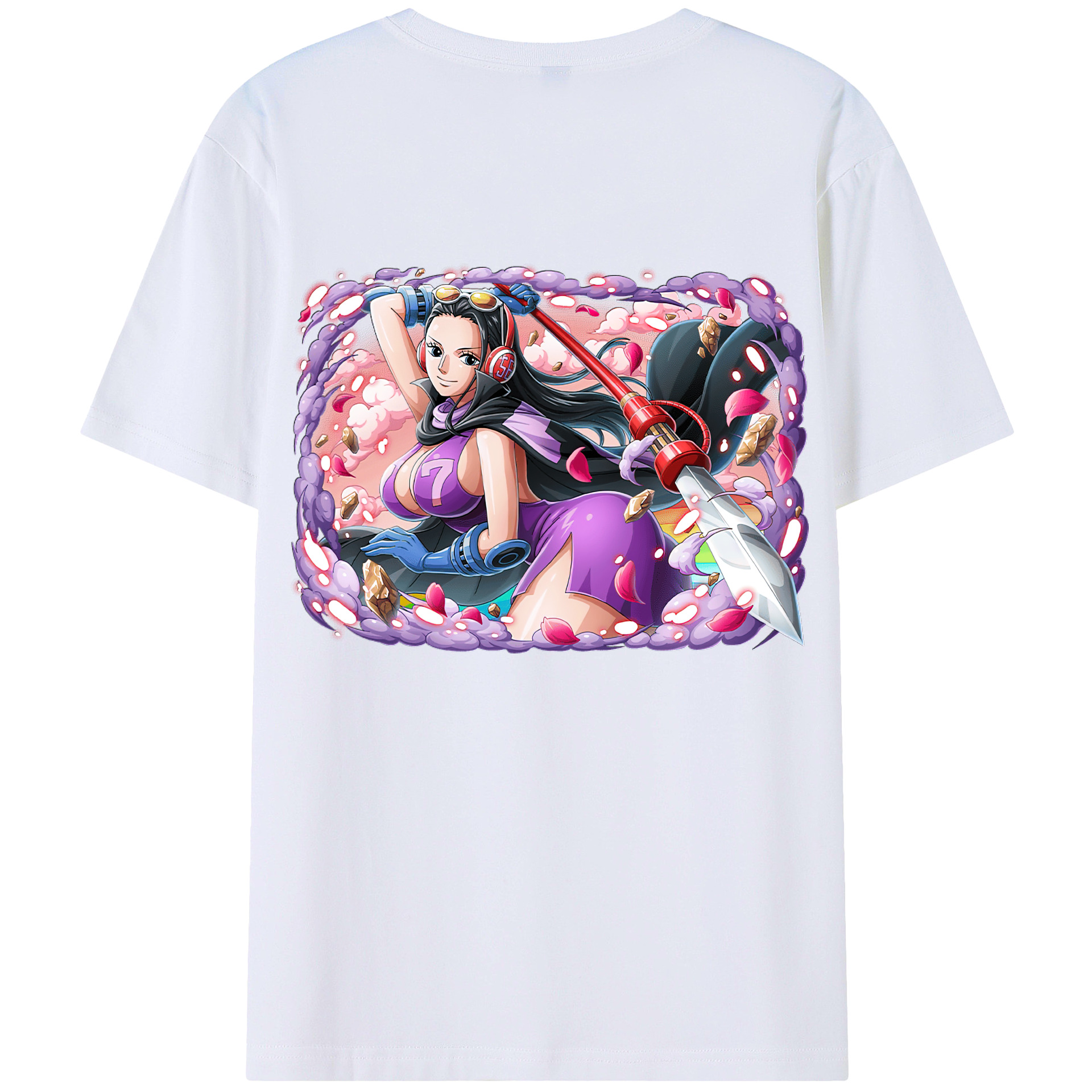 ワンピース ニコ・ロビン ONE PIECE Nico Robin 綿100％半袖Tシャツ（背面プリント）