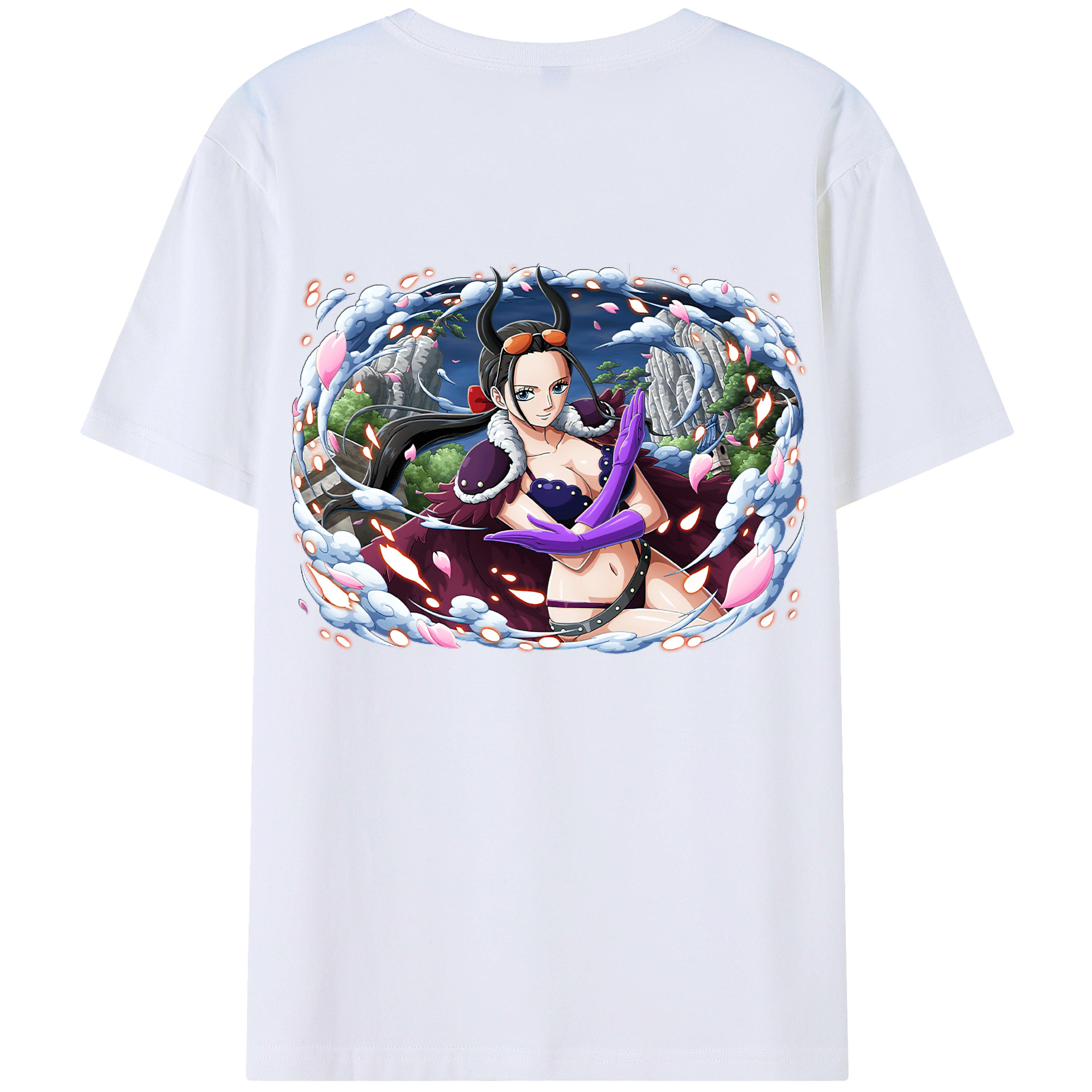 ワンピース ニコ・ロビン ONE PIECE Nico Robin 綿100％半袖Tシャツ（背面プリント）