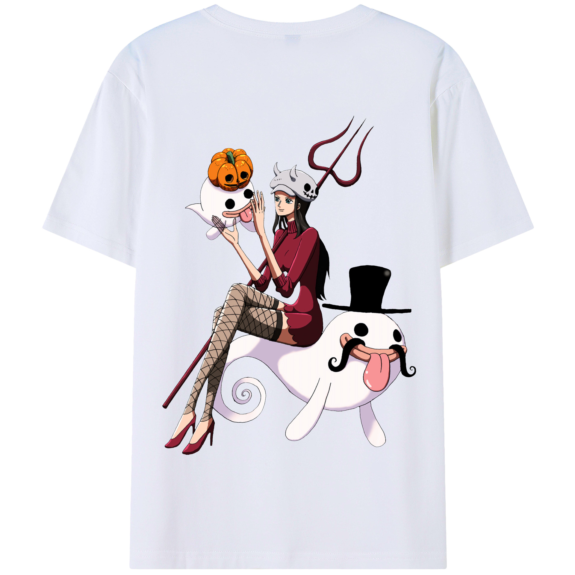 ワンピース ニコ・ロビン ONE PIECE Nico Robin 綿100％半袖Tシャツ（背面プリント）