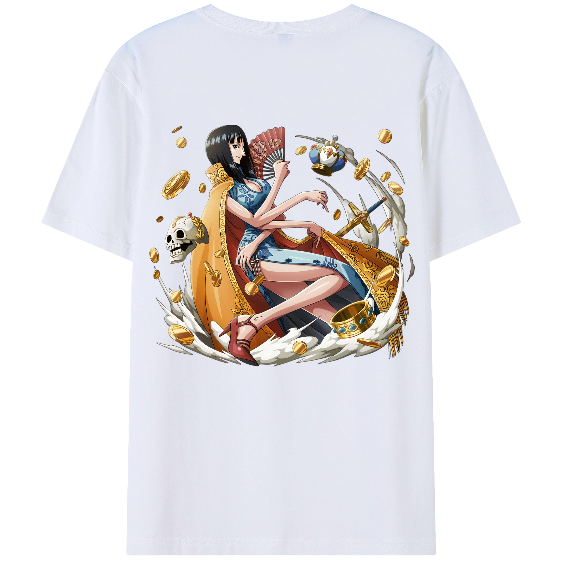 ワンピース ニコ・ロビン ONE PIECE Nico Robin 綿100％半袖Tシャツ（背面プリント）