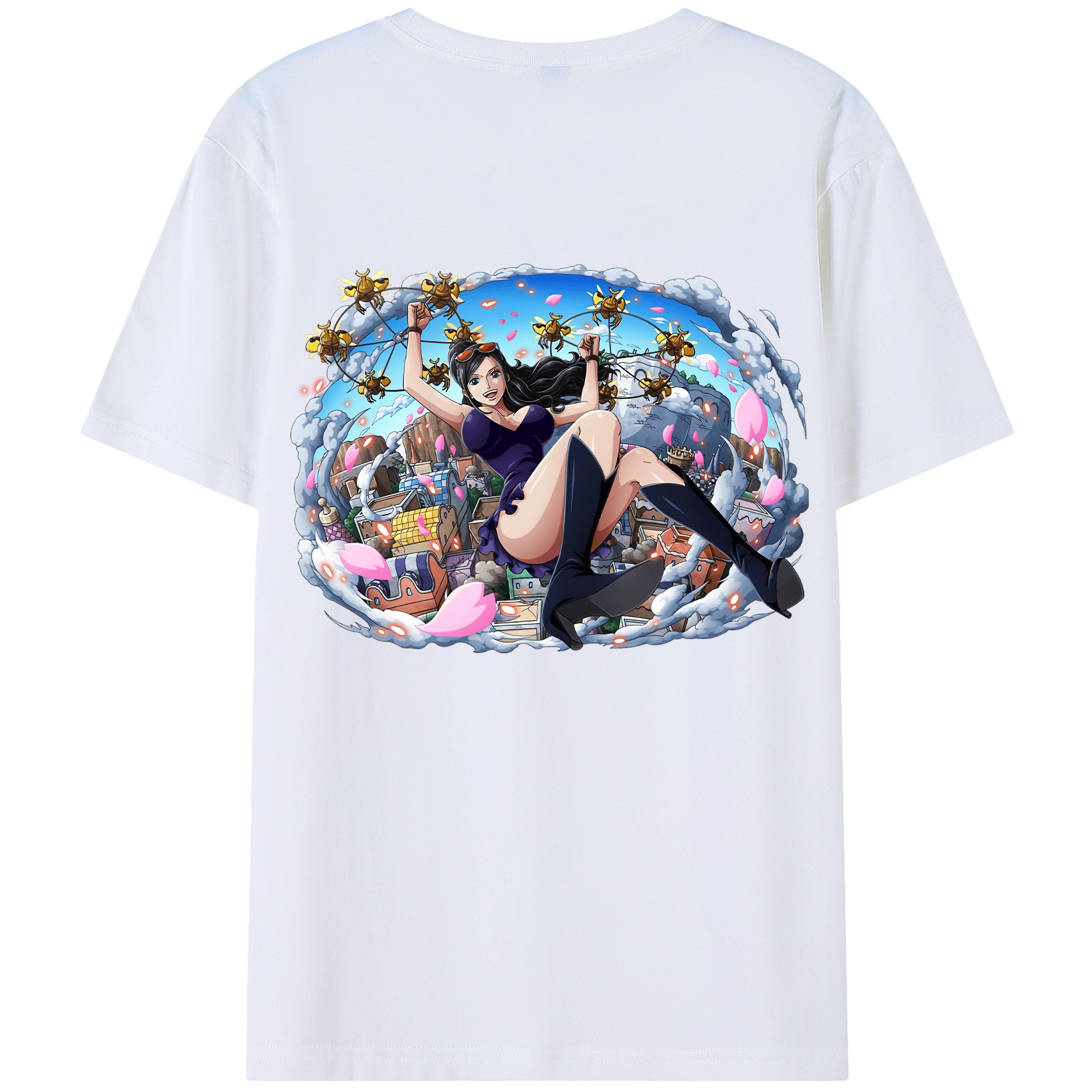 ワンピース ニコ・ロビン ONE PIECE Nico Robin 綿100％半袖Tシャツ（背面プリント）