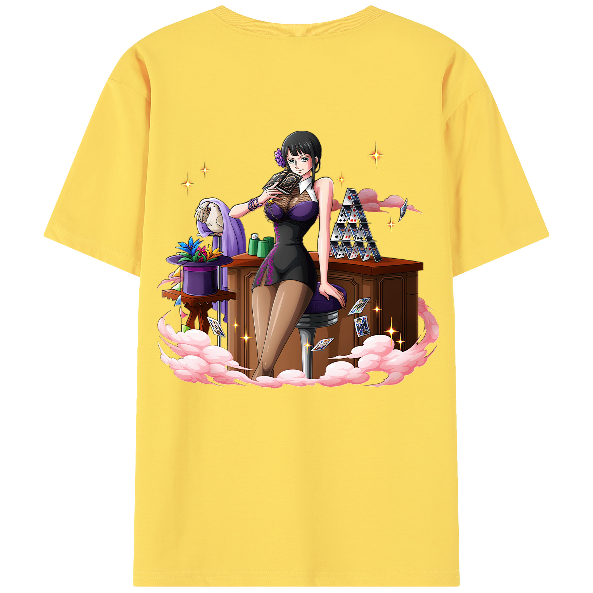 ワンピース ニコ・ロビン ONE PIECE Nico Robin 綿100％半袖Tシャツ（背面プリント）