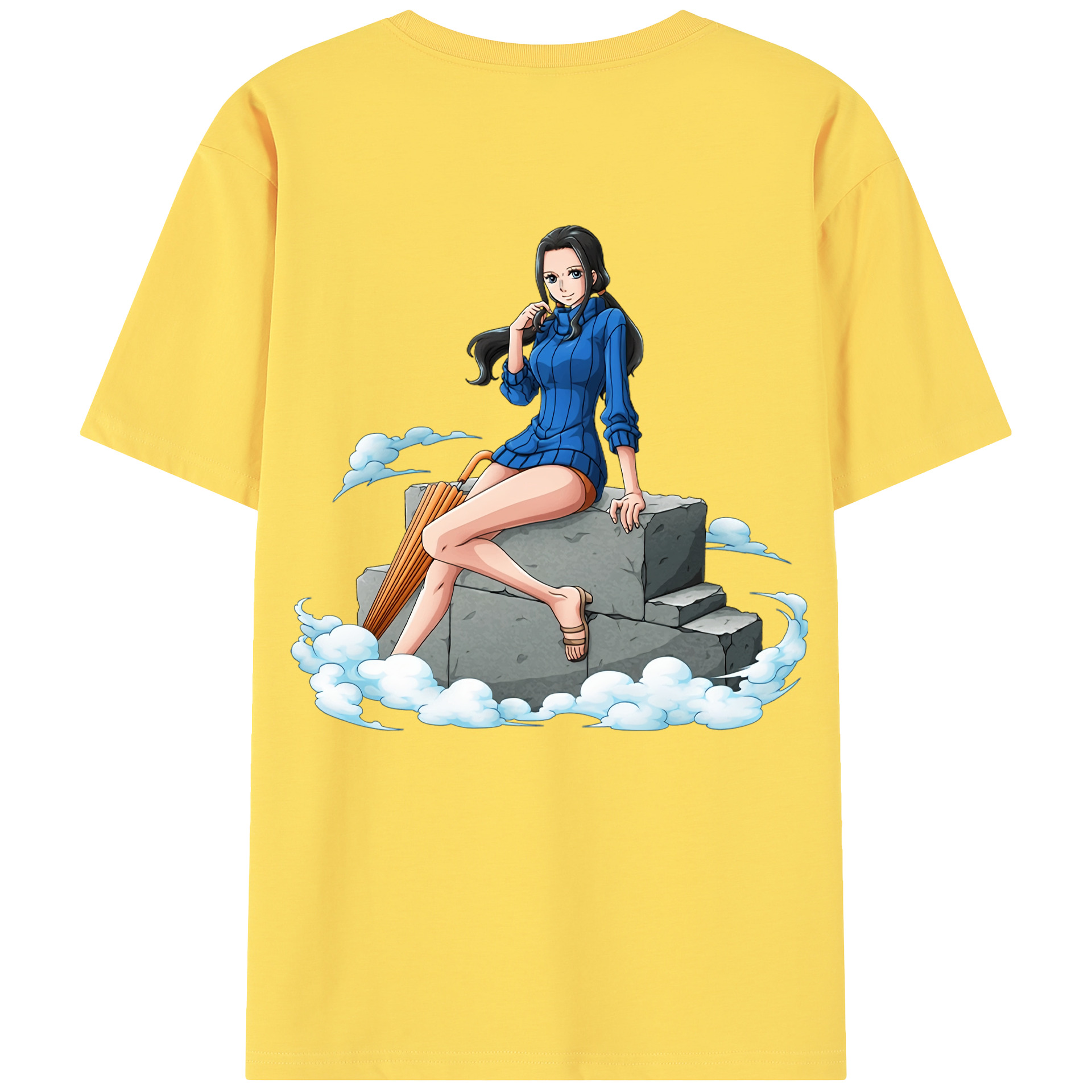 ワンピース ニコ・ロビン ONE PIECE Nico Robin 綿100％半袖Tシャツ（背面プリント）