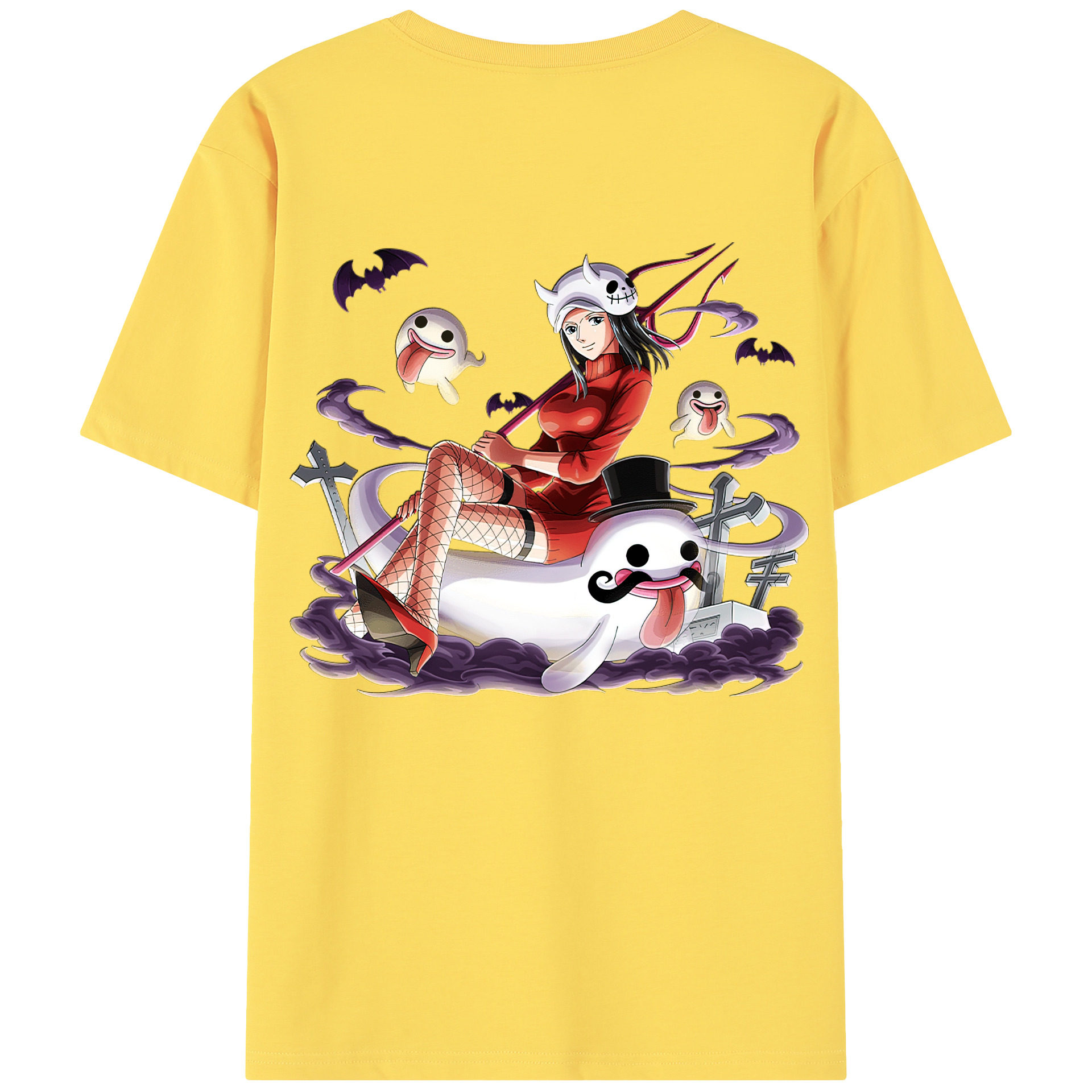 ワンピース ニコ・ロビン ONE PIECE Nico Robin 綿100％半袖Tシャツ（背面プリント）