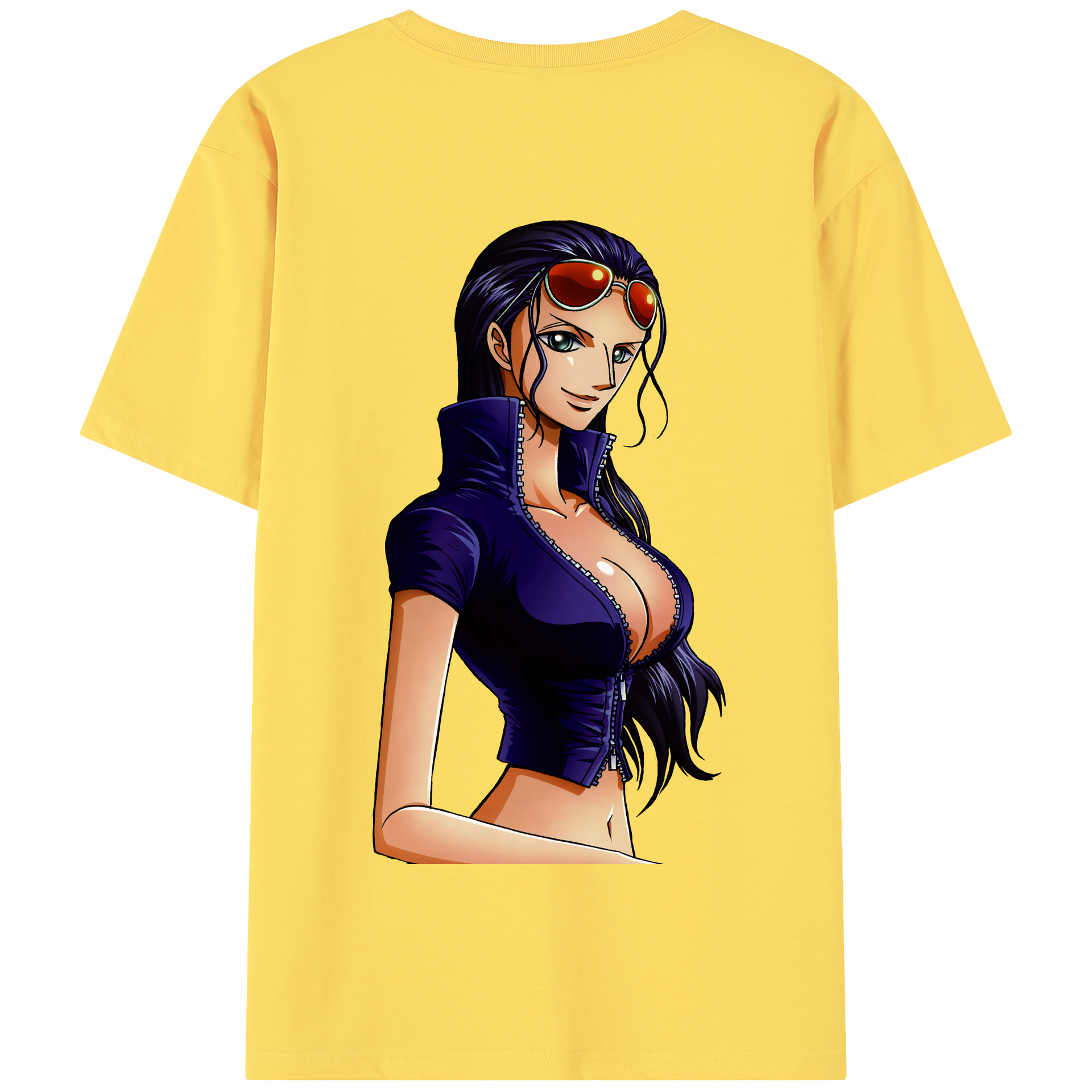 ワンピース ニコ・ロビン ONE PIECE Nico Robin 綿100％半袖Tシャツ（背面プリント）