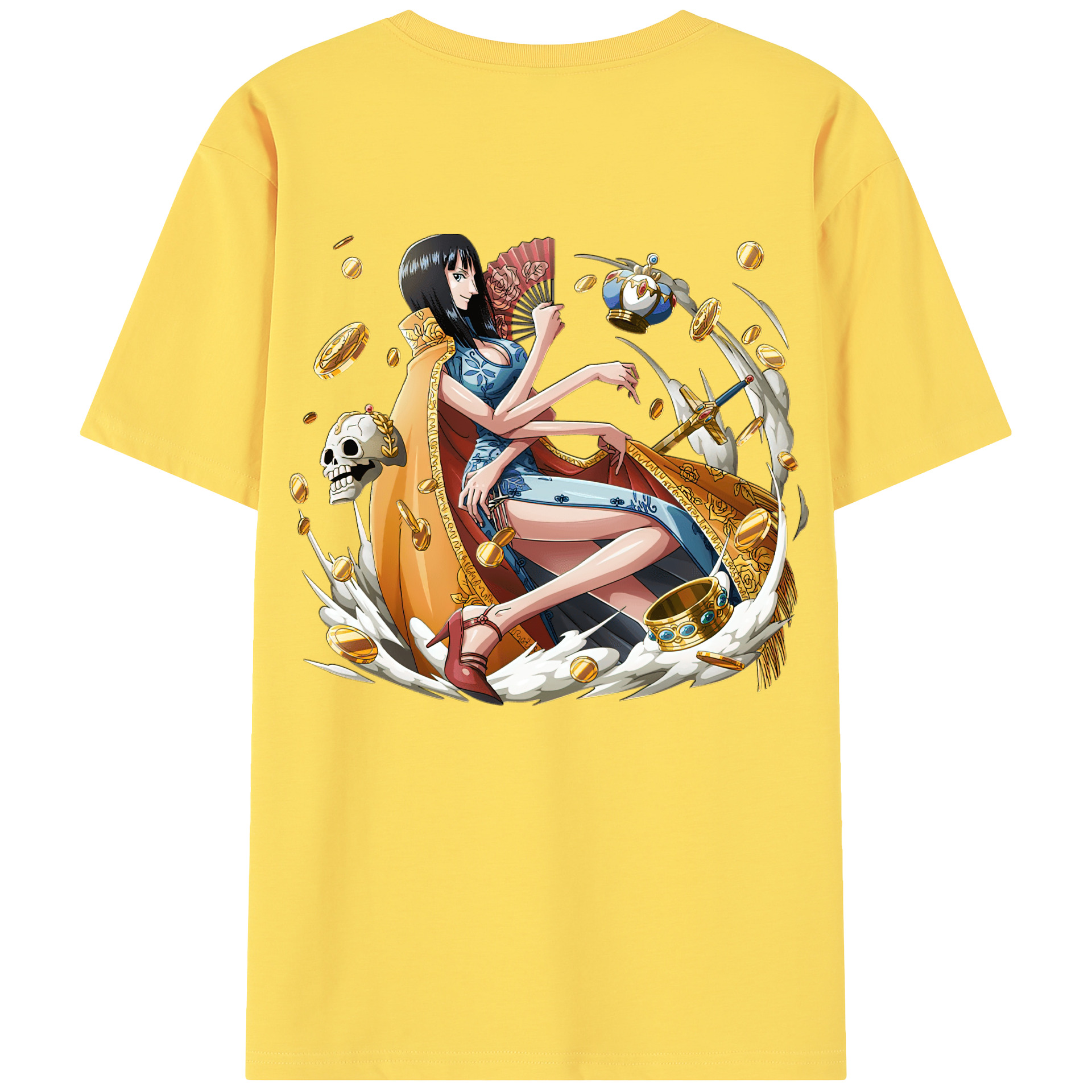 ワンピース ニコ・ロビン ONE PIECE Nico Robin 綿100％半袖Tシャツ（背面プリント）