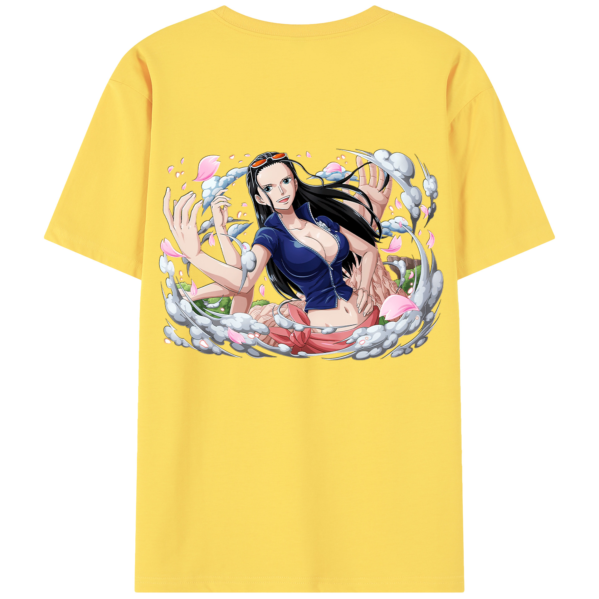 ワンピース ニコ・ロビン ONE PIECE Nico Robin 綿100％半袖Tシャツ（背面プリント）