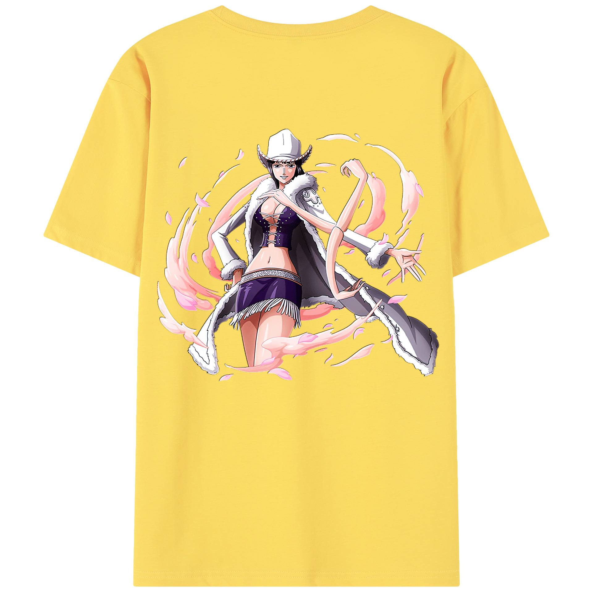 ワンピース ニコ・ロビン ONE PIECE Nico Robin 綿100％半袖Tシャツ（背面プリント）