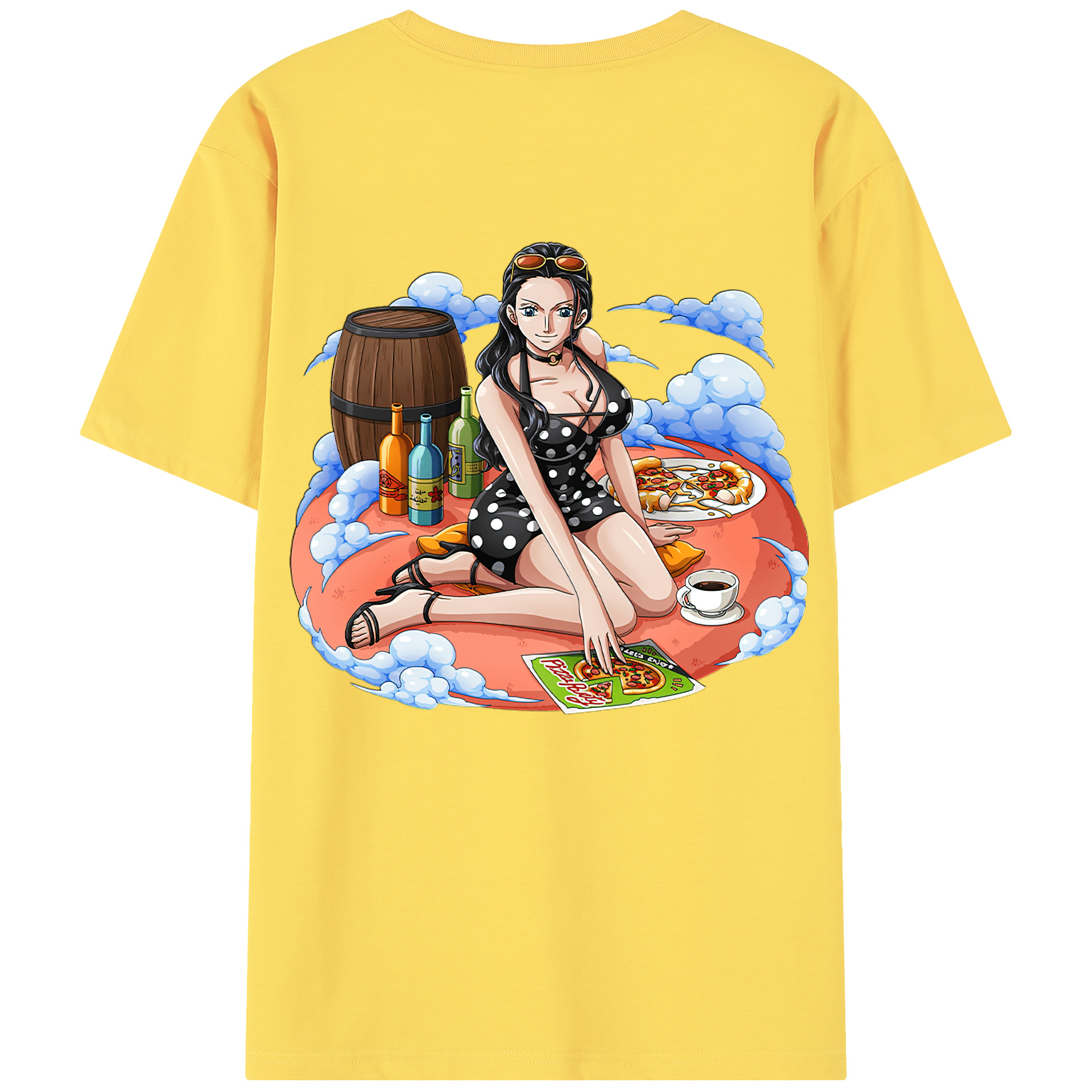 ワンピース ニコ・ロビン ONE PIECE Nico Robin 綿100％半袖Tシャツ（背面プリント）