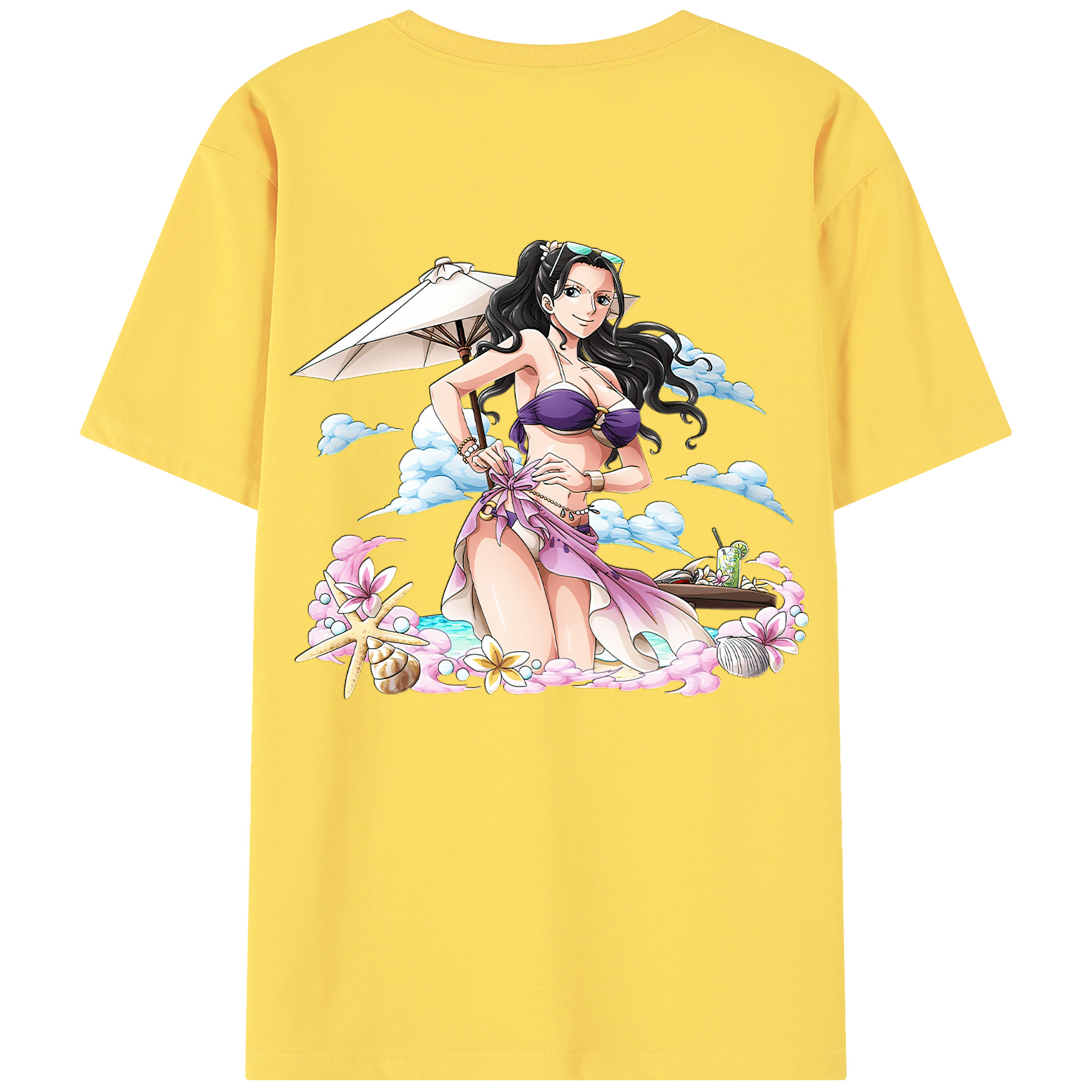 ワンピース ニコ・ロビン ONE PIECE Nico Robin 綿100％半袖Tシャツ（背面プリント）