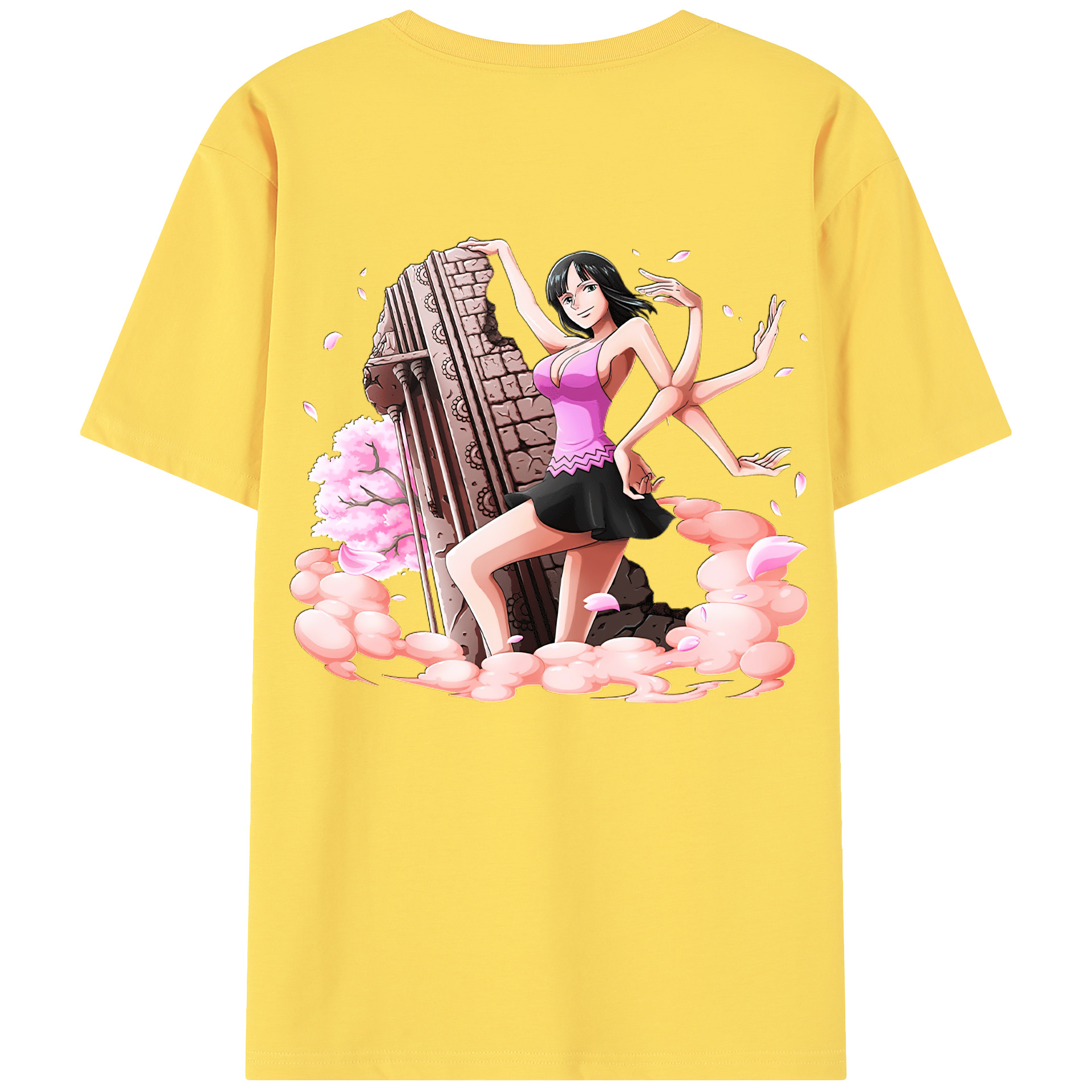 ワンピース ニコ・ロビン ONE PIECE Nico Robin 綿100％半袖Tシャツ（背面プリント）