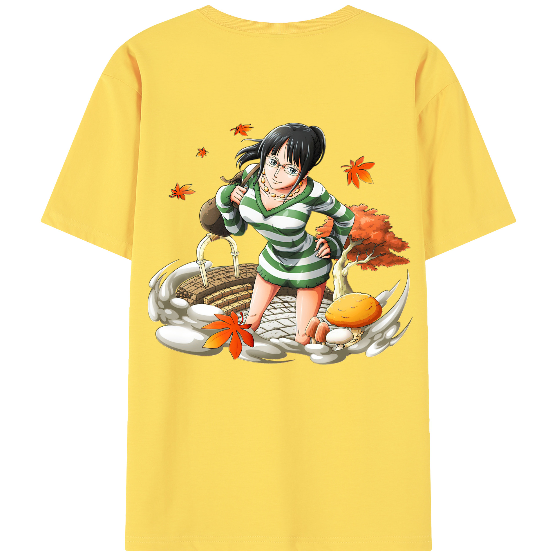ワンピース ニコ・ロビン ONE PIECE Nico Robin 綿100％半袖Tシャツ（背面プリント）