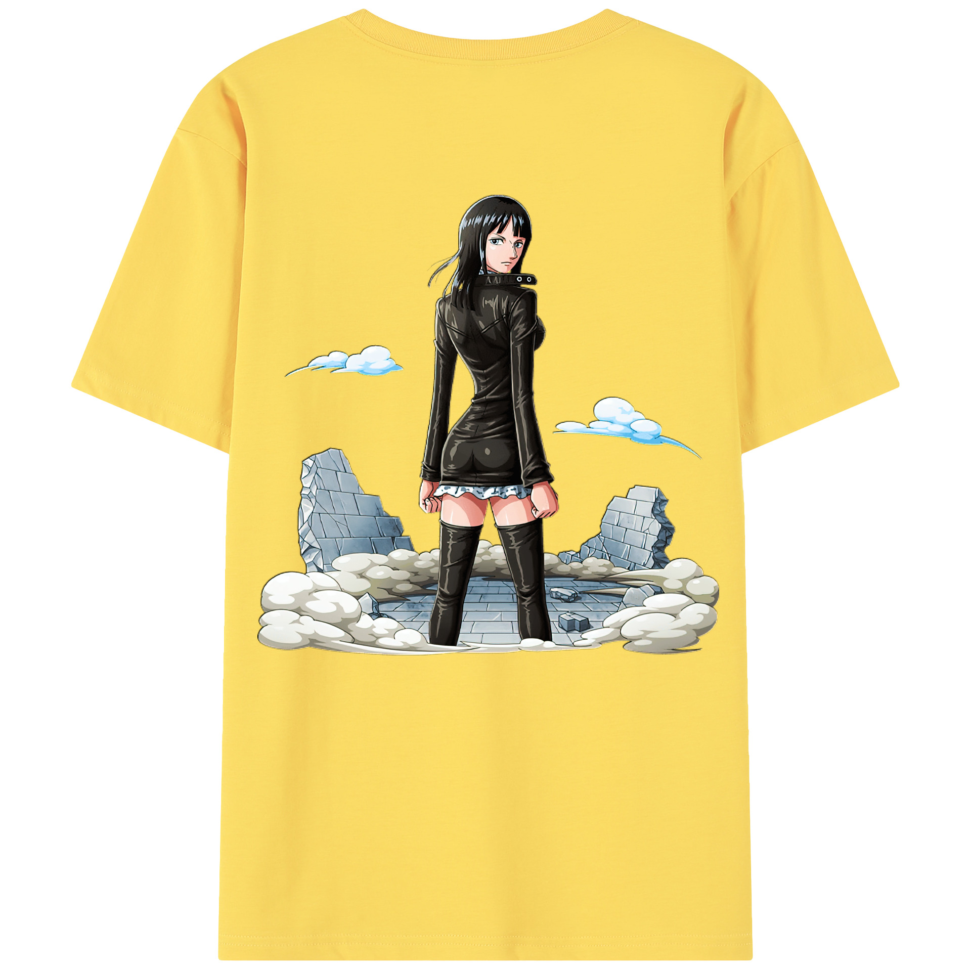 ワンピース ニコ・ロビン ONE PIECE Nico Robin 綿100％半袖Tシャツ（背面プリント）