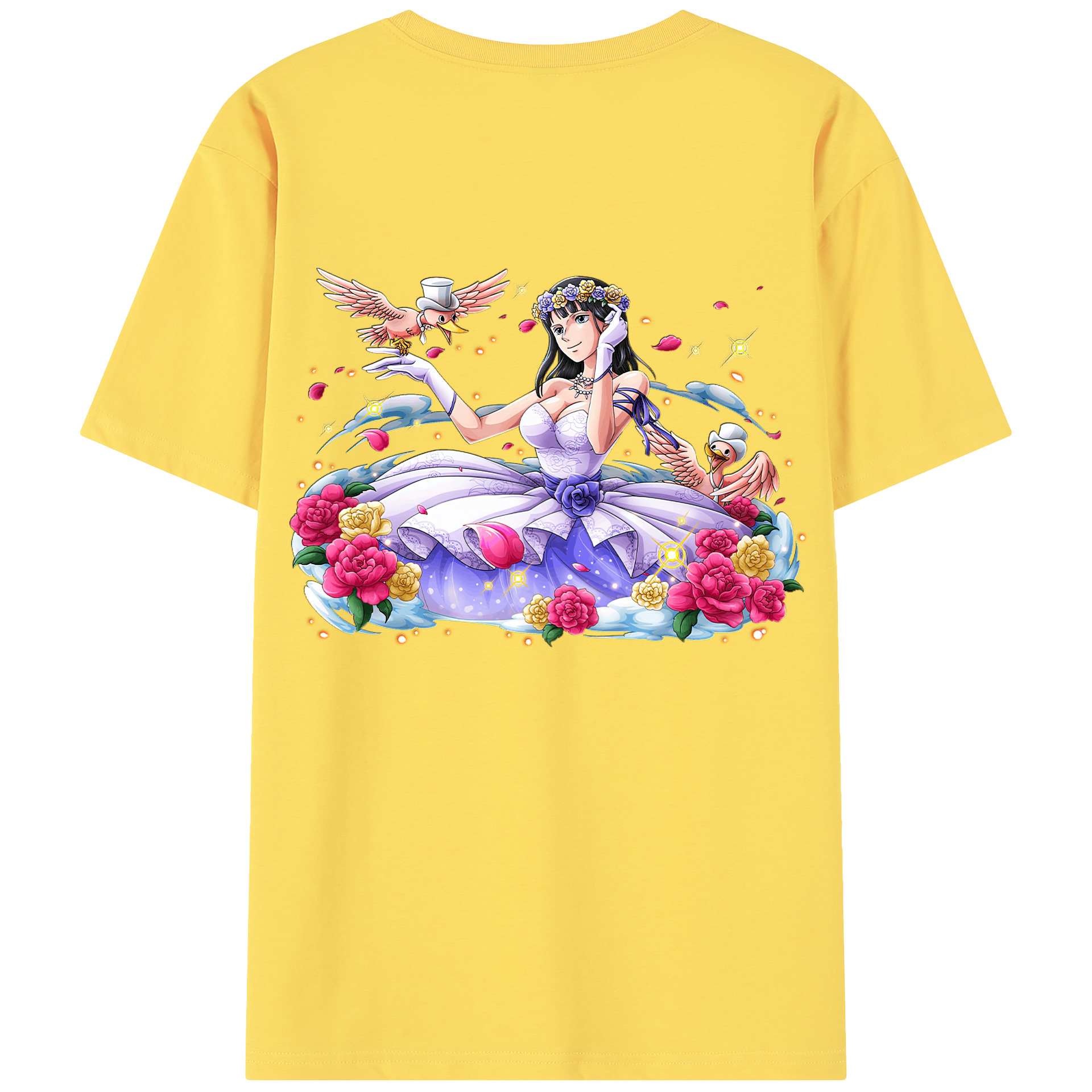 ワンピース ニコ・ロビン ONE PIECE Nico Robin 綿100％半袖Tシャツ（背面プリント）