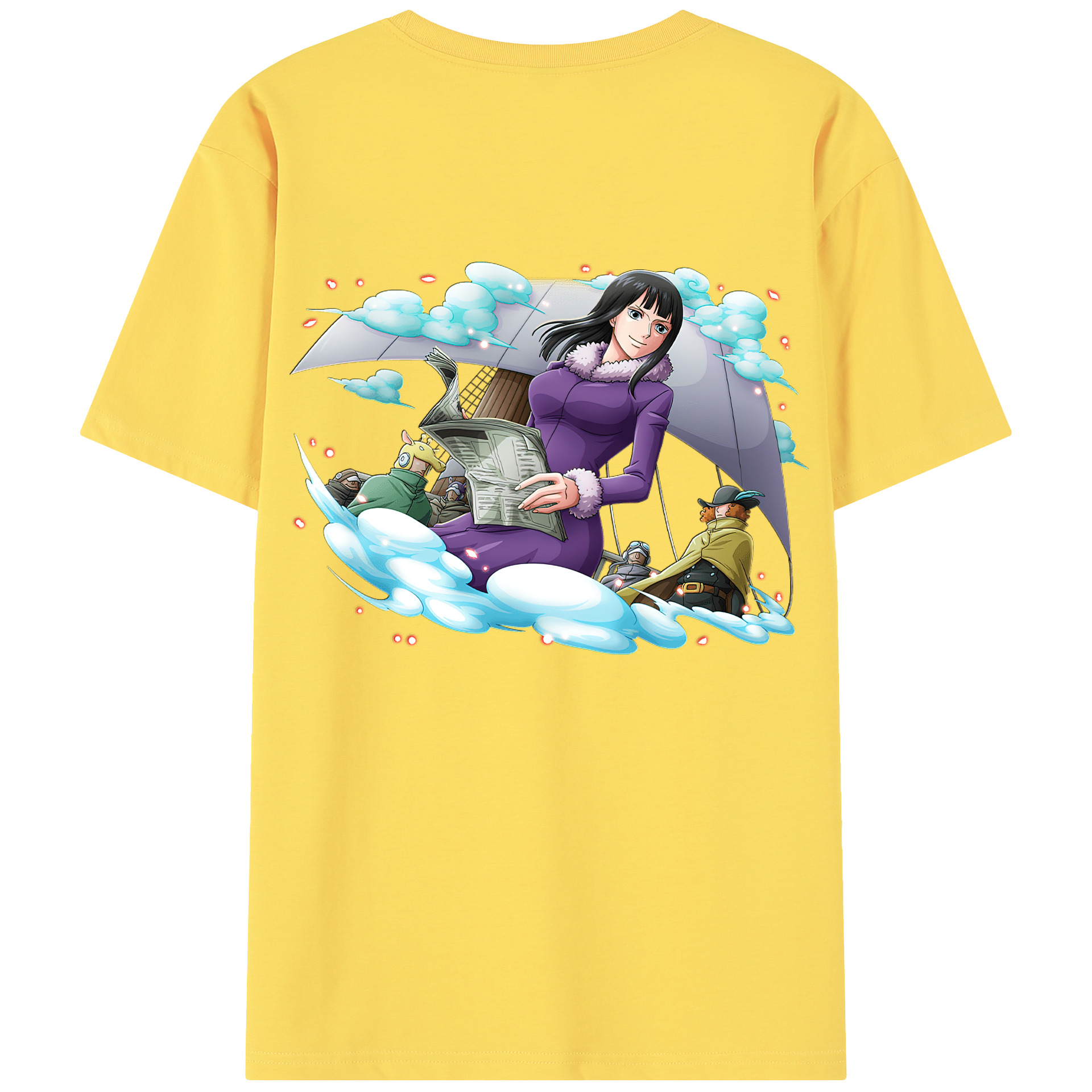 ワンピース ニコ・ロビン ONE PIECE Nico Robin 綿100％半袖Tシャツ（背面プリント）