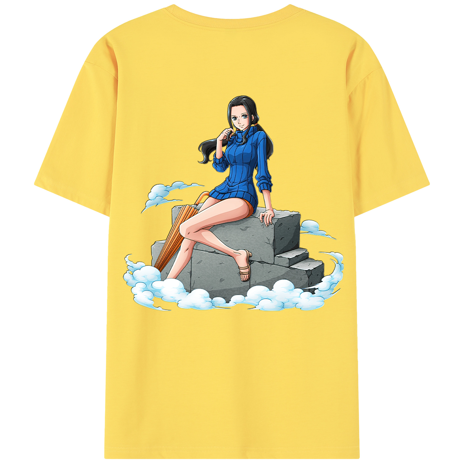 ワンピース ニコ・ロビン ONE PIECE Nico Robin 綿100％半袖Tシャツ（背面プリント）