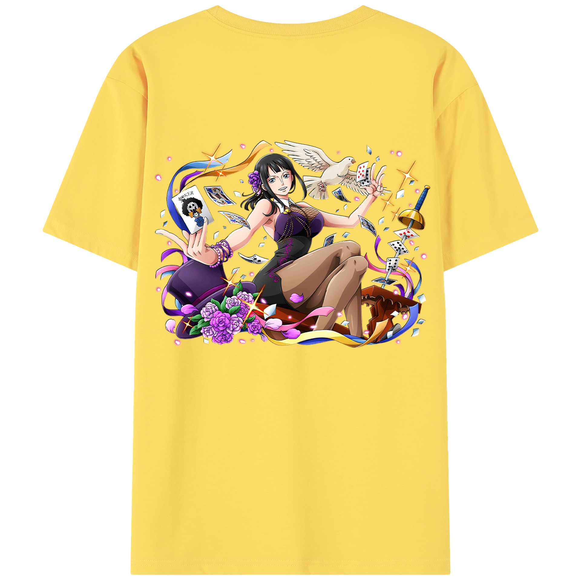 ワンピース ニコ・ロビン ONE PIECE Nico Robin 綿100％半袖Tシャツ（背面プリント）