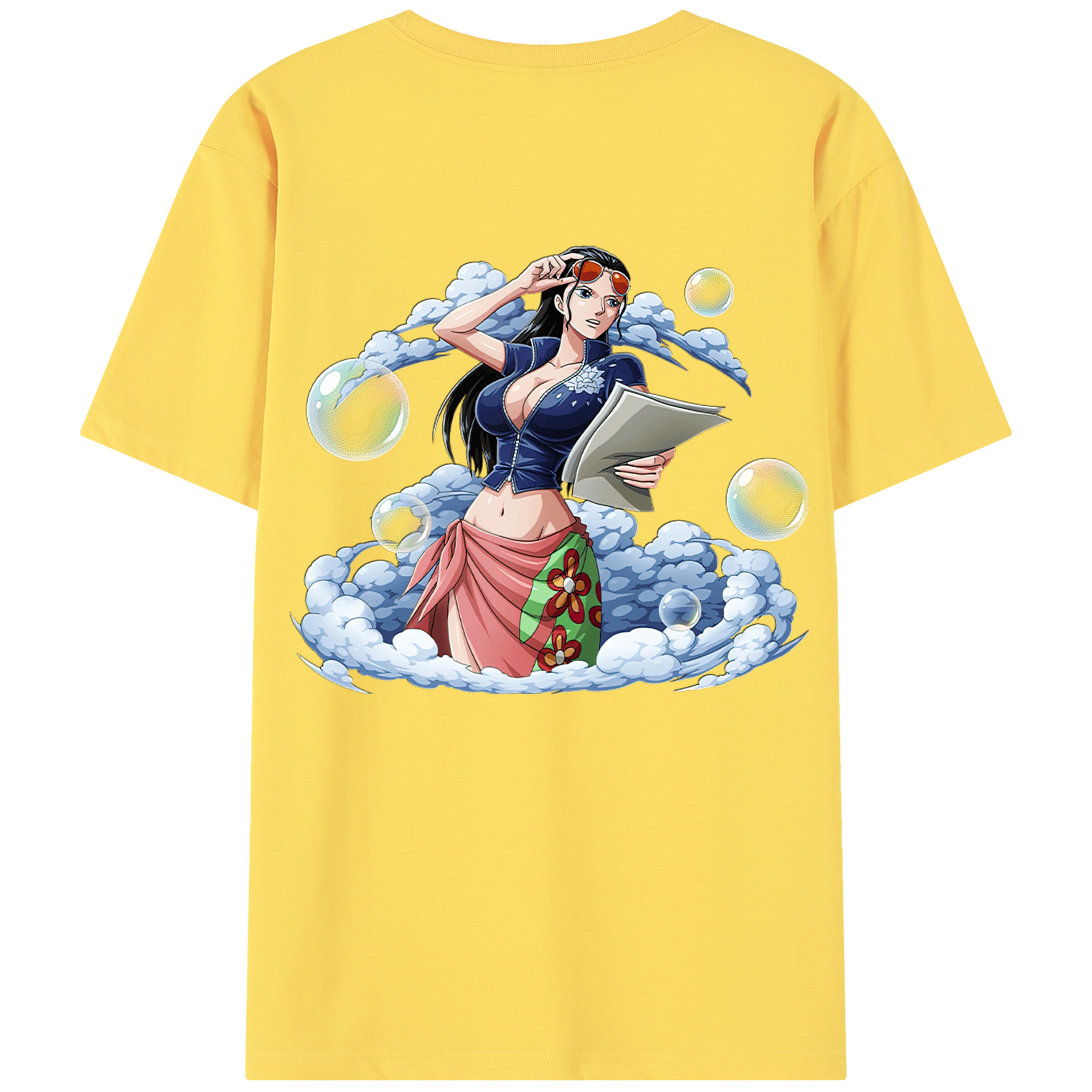 ワンピース ニコ・ロビン ONE PIECE Nico Robin 綿100％半袖Tシャツ（背面プリント）