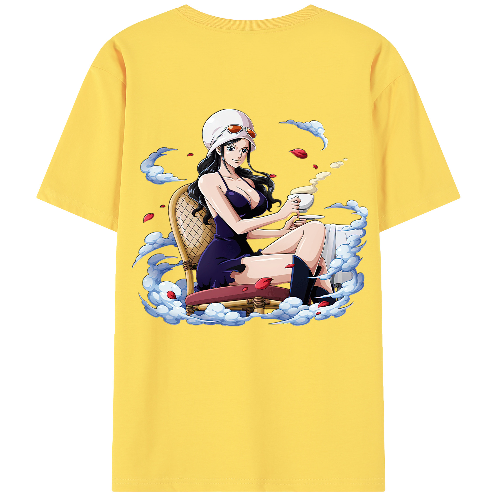 ワンピース ニコ・ロビン ONE PIECE Nico Robin 綿100％半袖Tシャツ（背面プリント）